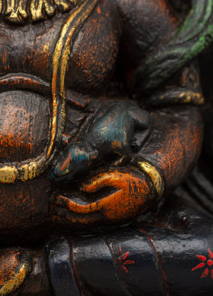 Hand-Painted Dzambhala for Dharma Statue | Buddhist Wealth Deity