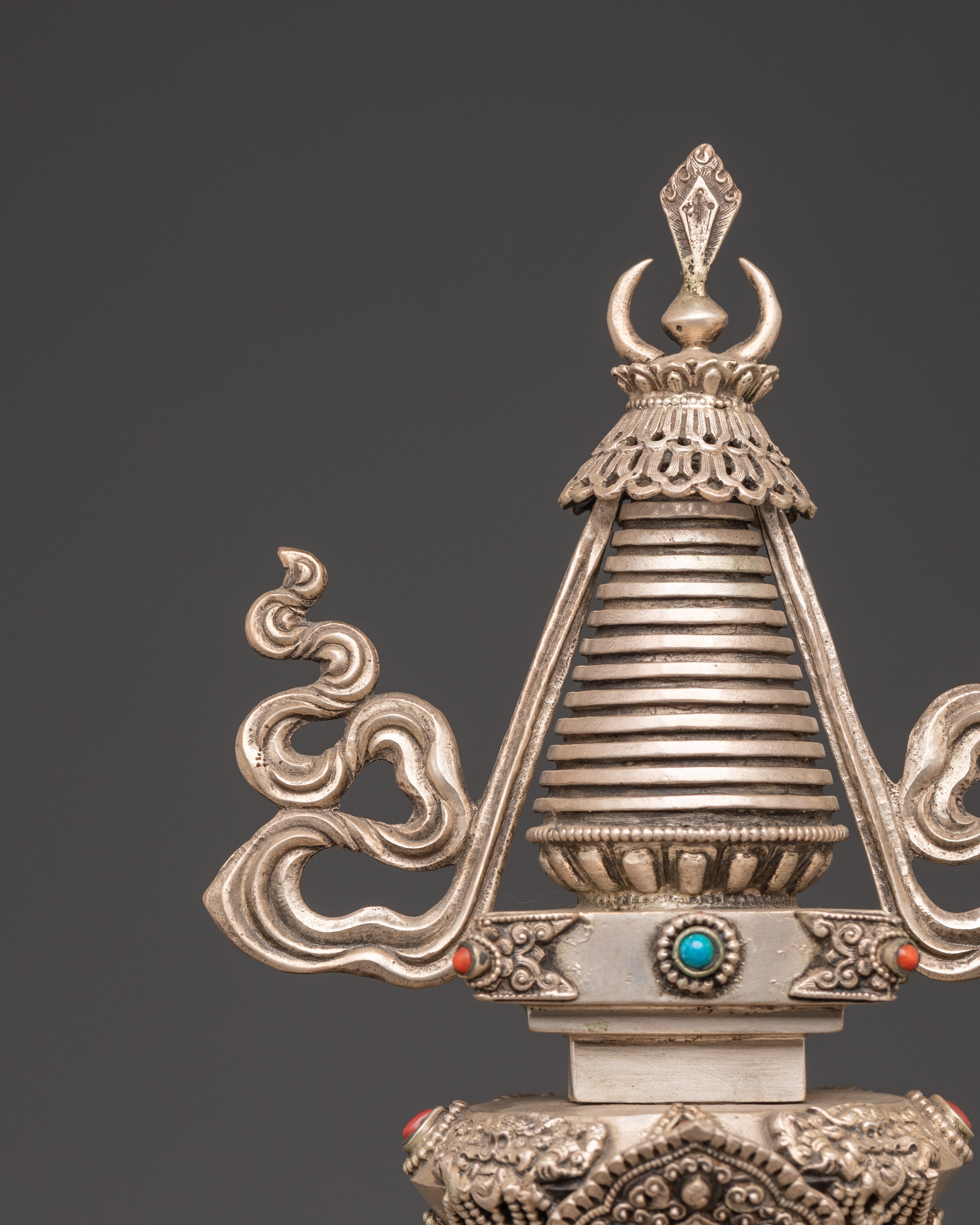 Stupa Tibetan Sacred Enlightenment Symbol | Spiritual Buddhist Shrine Statue