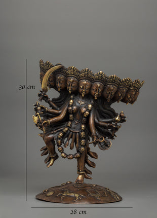 Copper Kali Antique Statue | A Divine Energy Source