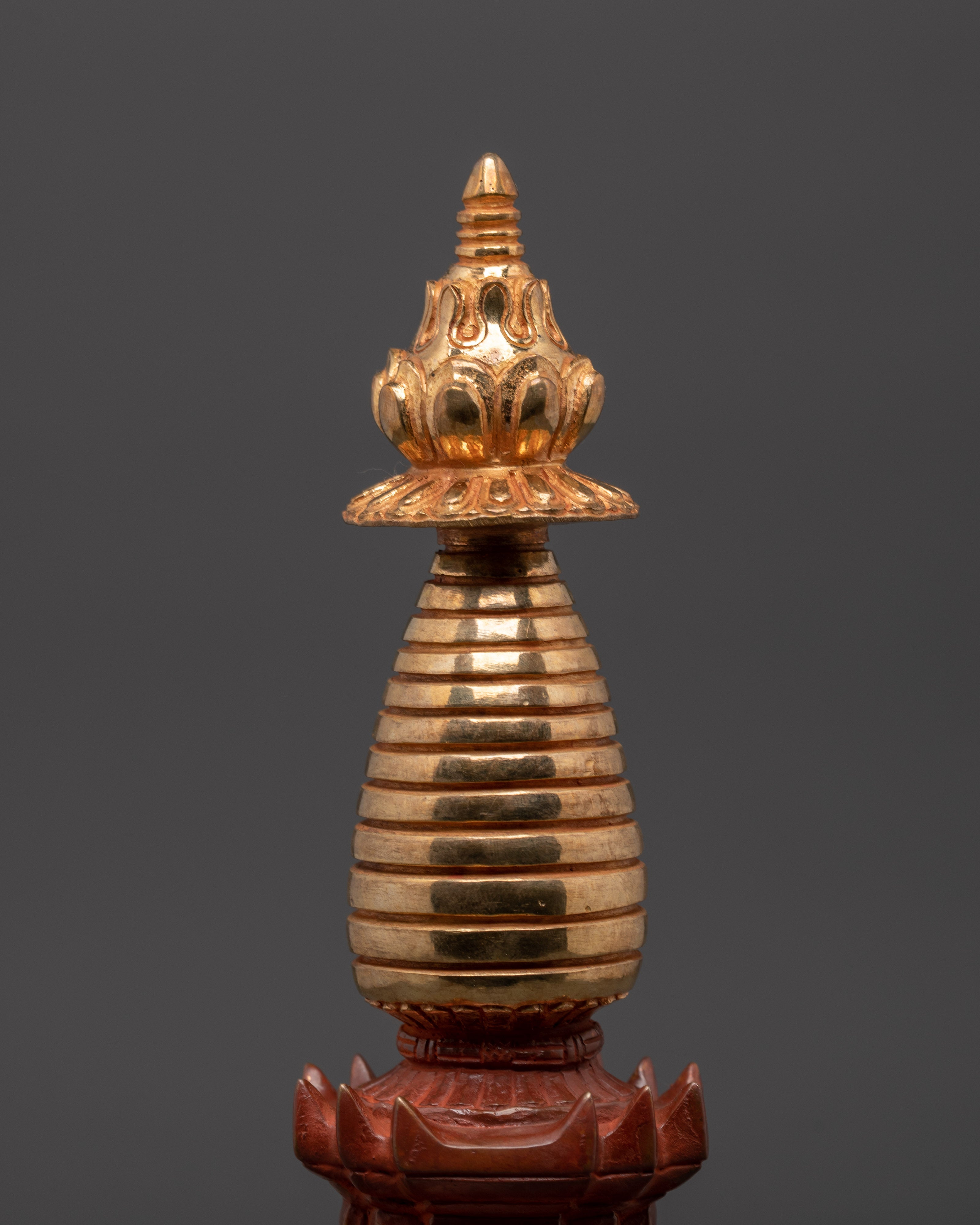 Handmade Gold-Plated Stupa | Spiritual Home Decor