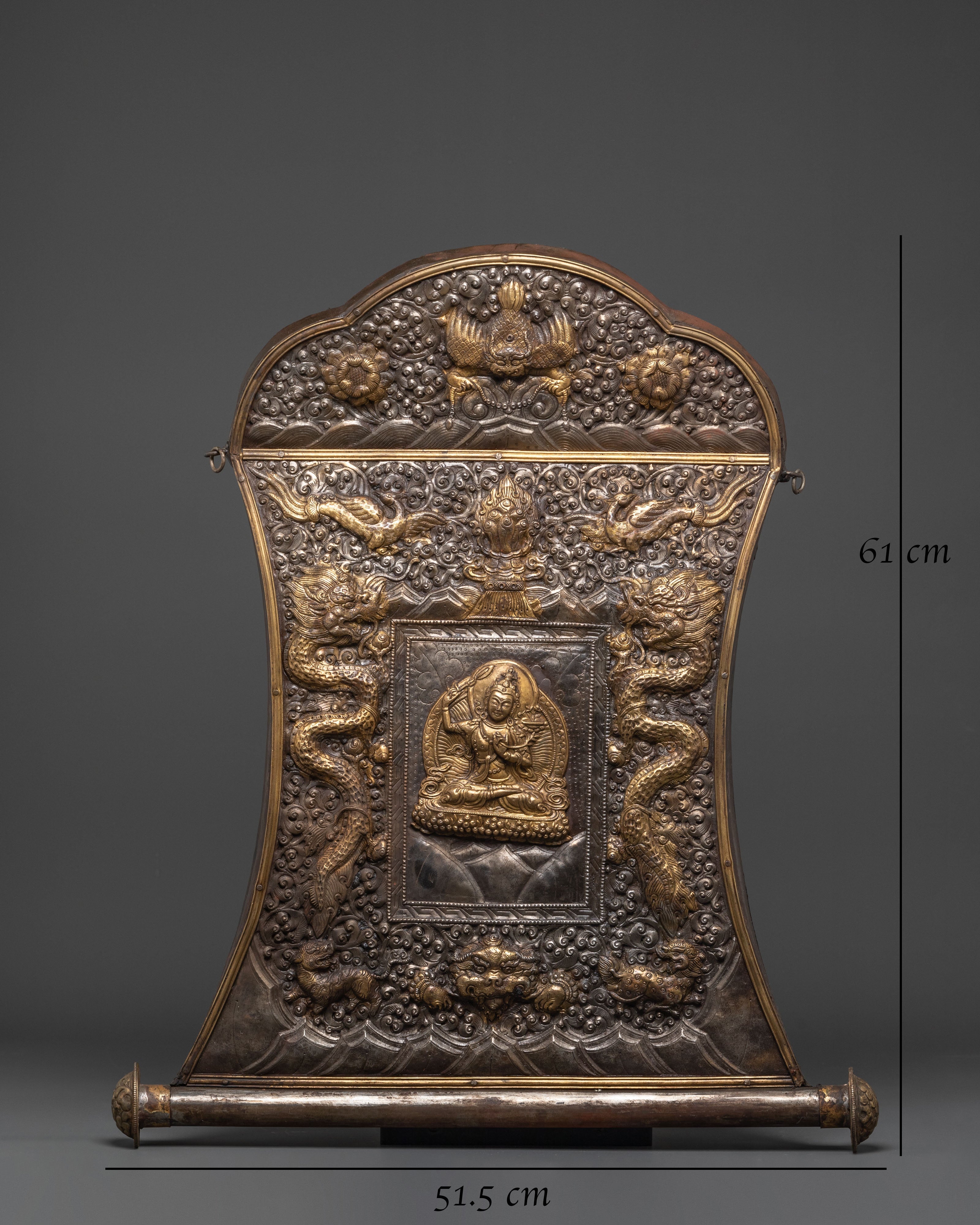 Handmade Traditional Manjushri Wall Hanging | Tibetan Wisdom Buddha Art