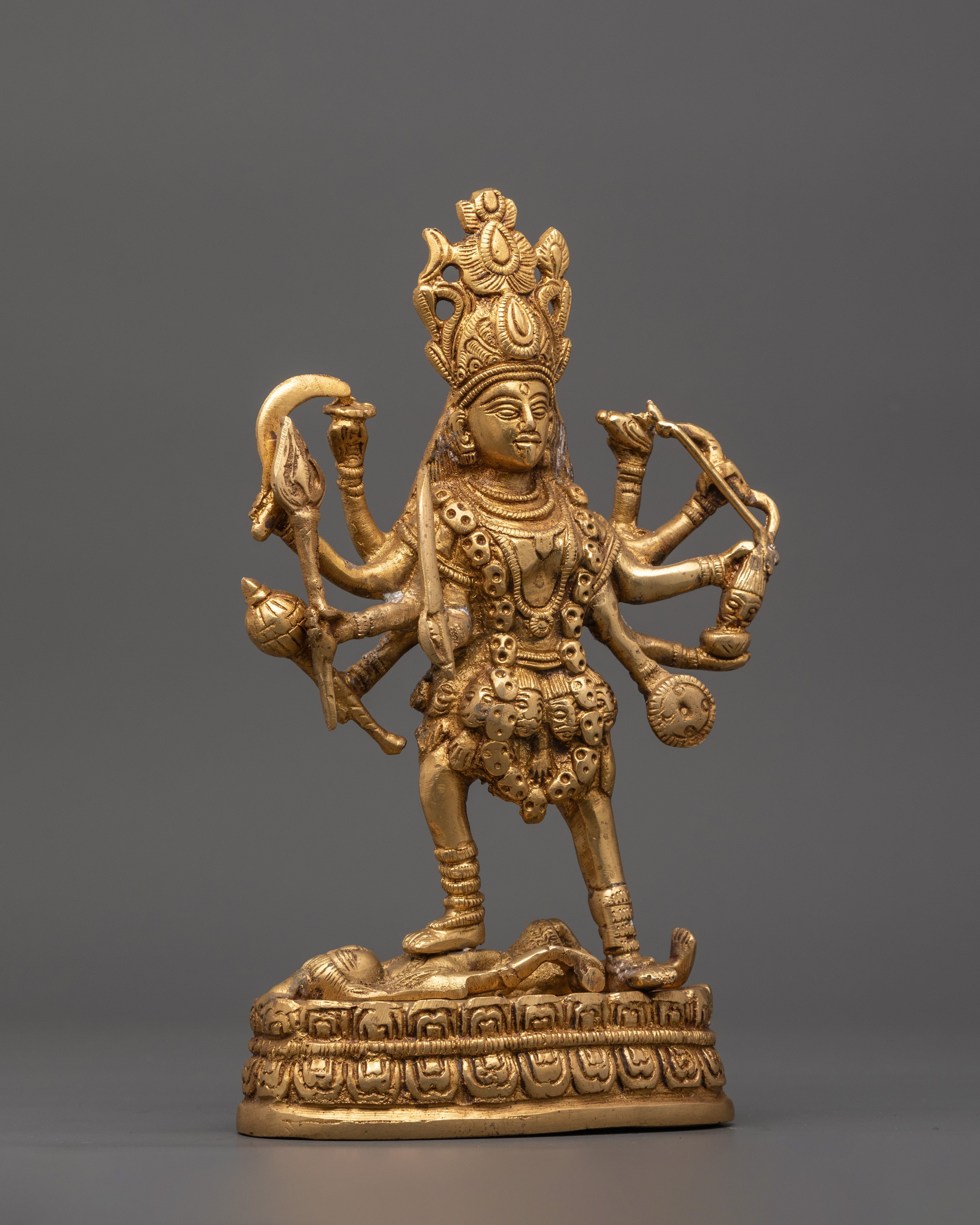 Handcrafted Brass Mahakali Statue | Tantric Deity Idol for Transformation
