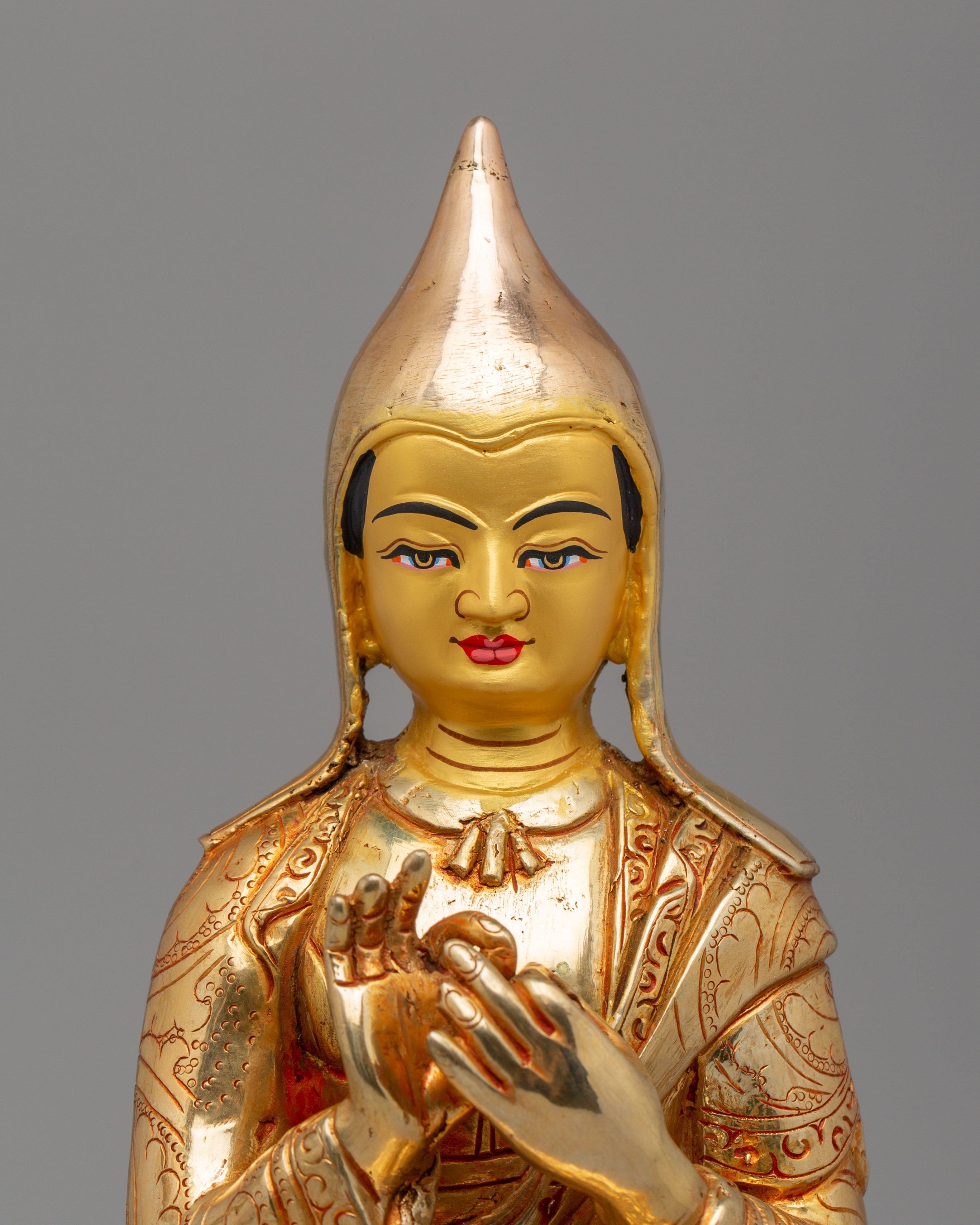 Buddhist Guru Atisha Sculpture | Tibetan Buddhist Master Statue
