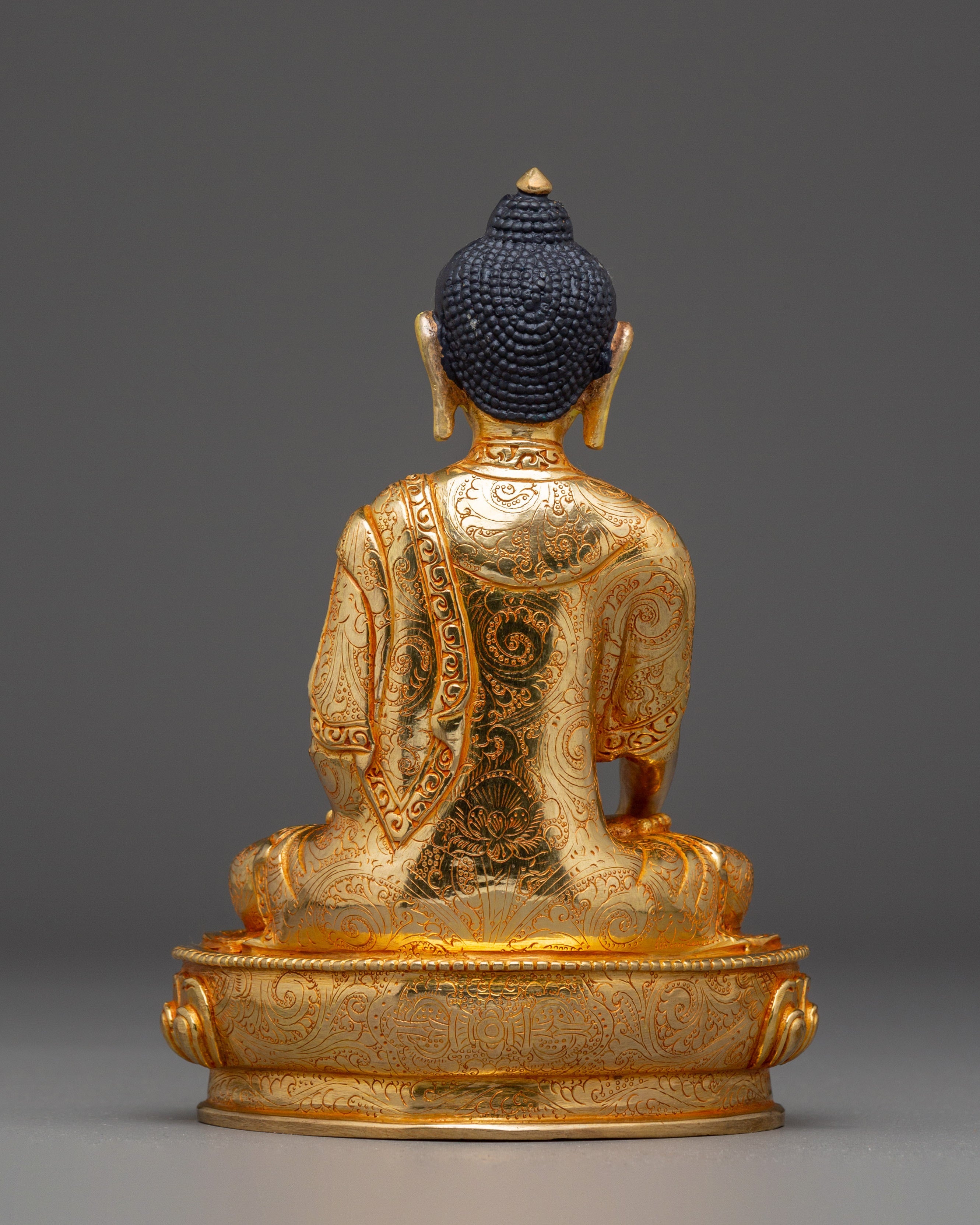 Handmade Gold Gilded Shakyamuni Buddha Statue | Tibetan Buddhist Art
