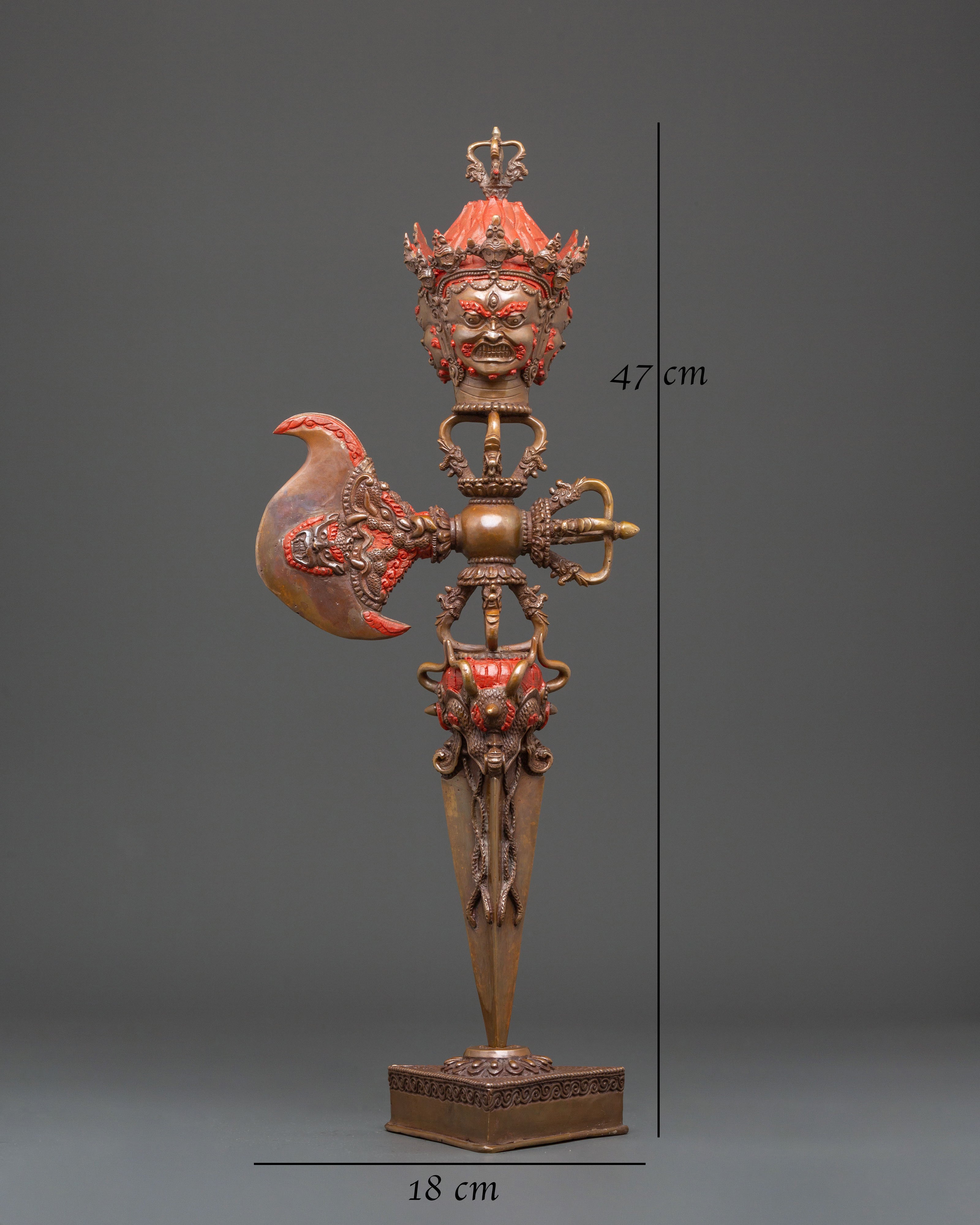 Handmade Spiritual Tibetan Phurba Ritual Dagger | Traditional Buddhist Ceremonial Tool