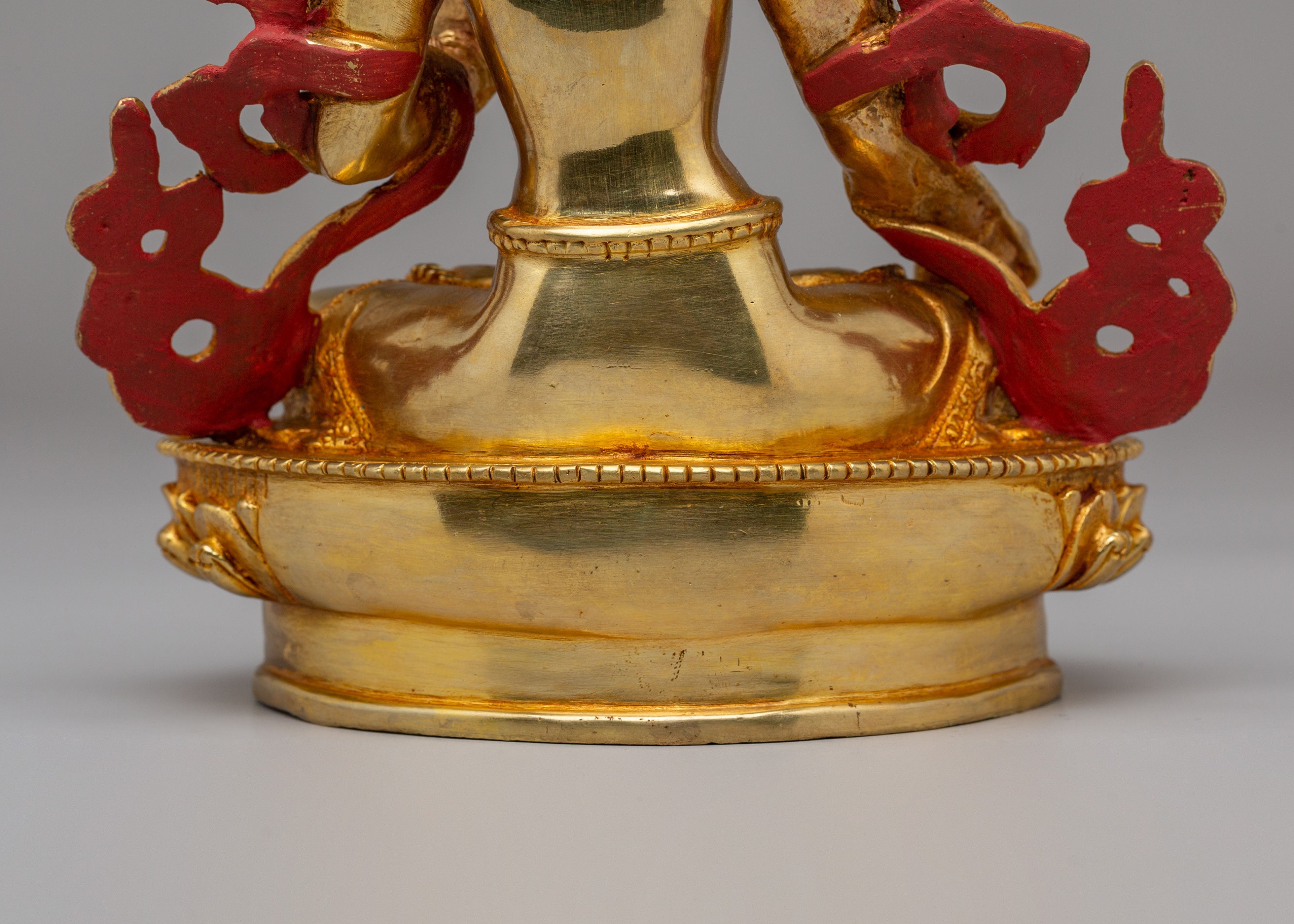 Tibetan Buddhist White Tara Statue |  24K Gold Plated Sita Tara Sculpture