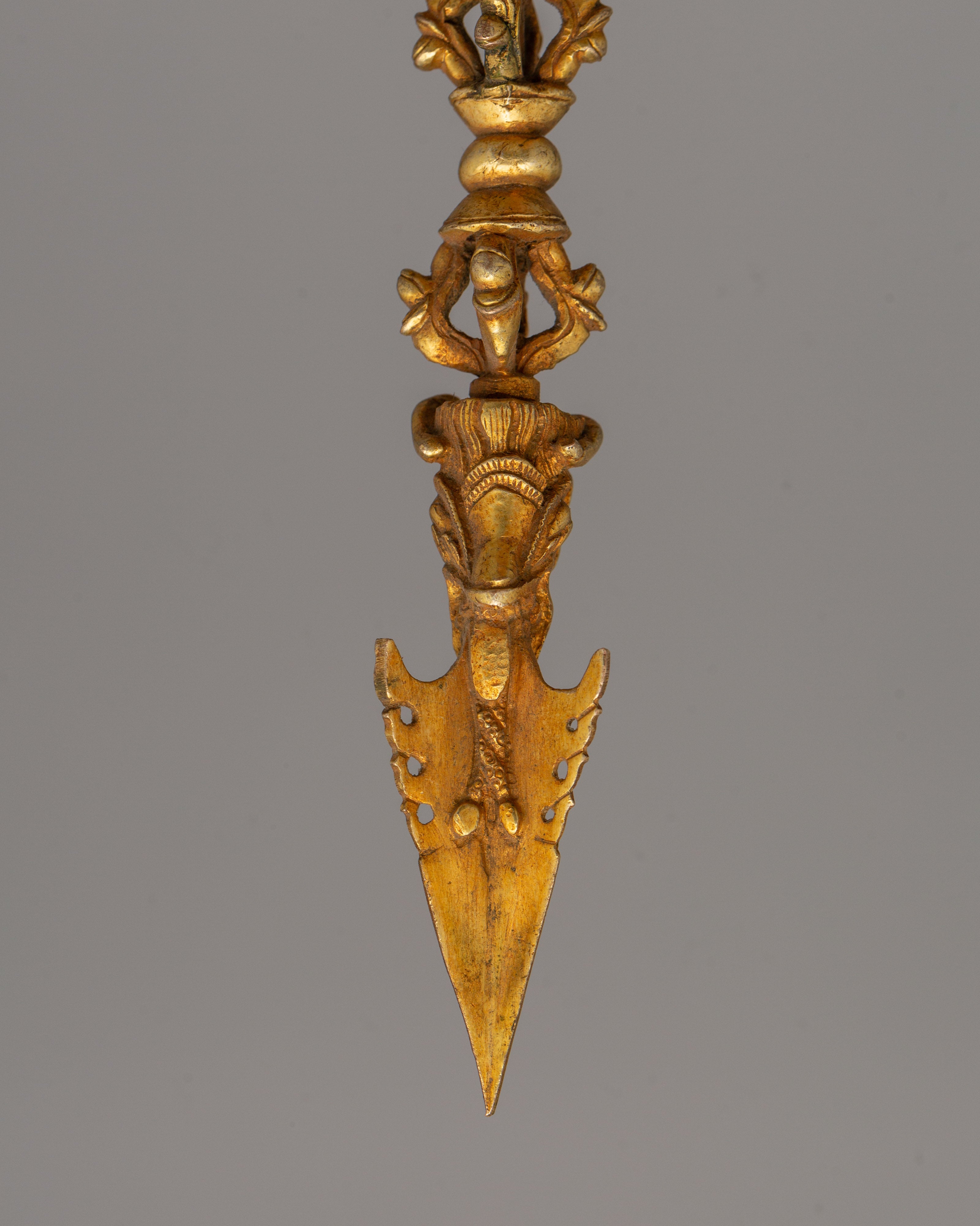 Tibetan Sacred Phurba Dagger |Copper Vajrakila for Ritual Practices