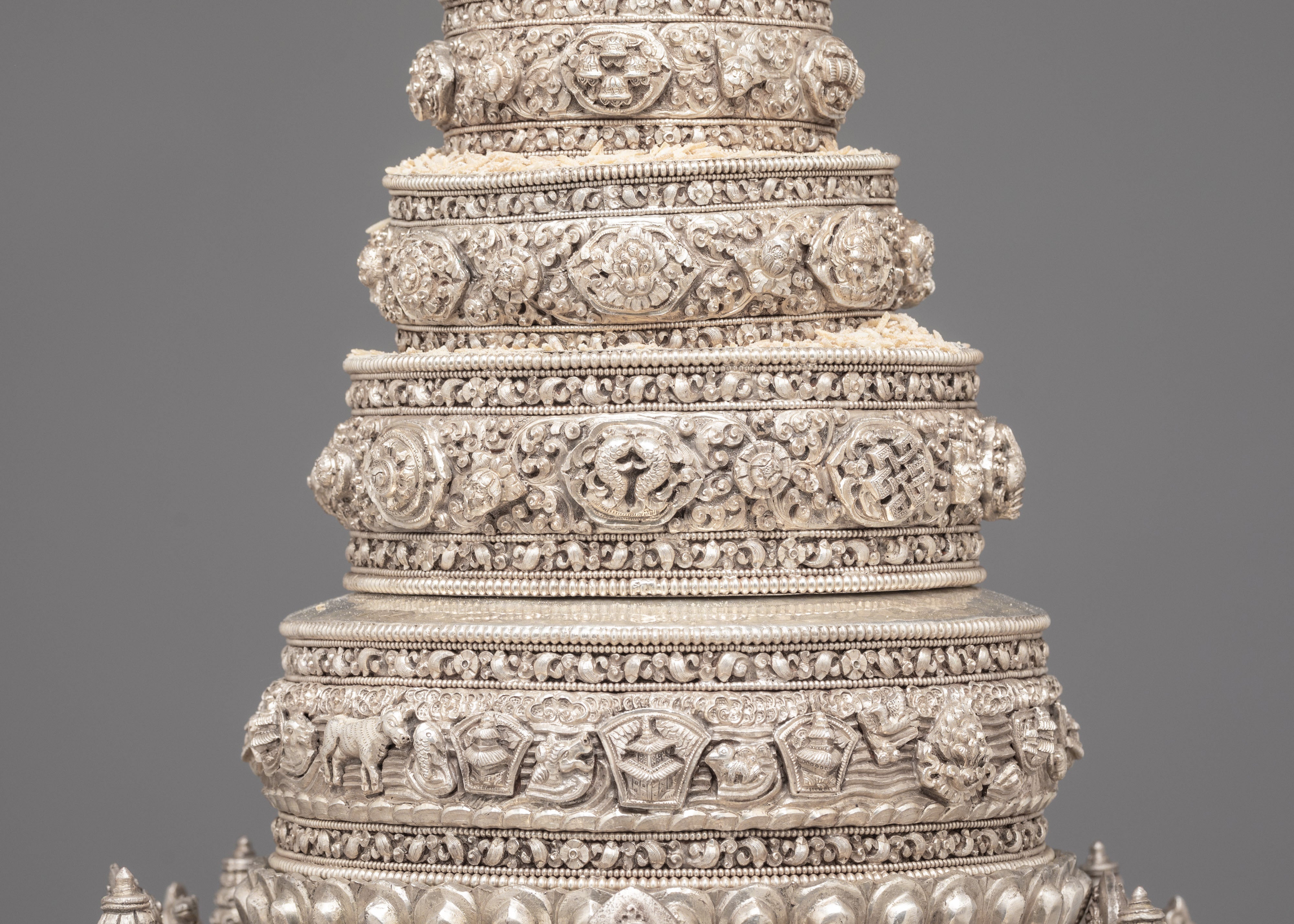 Traditional Tibetan Silver Mandala Set | Sacred Buddhist Offering Set