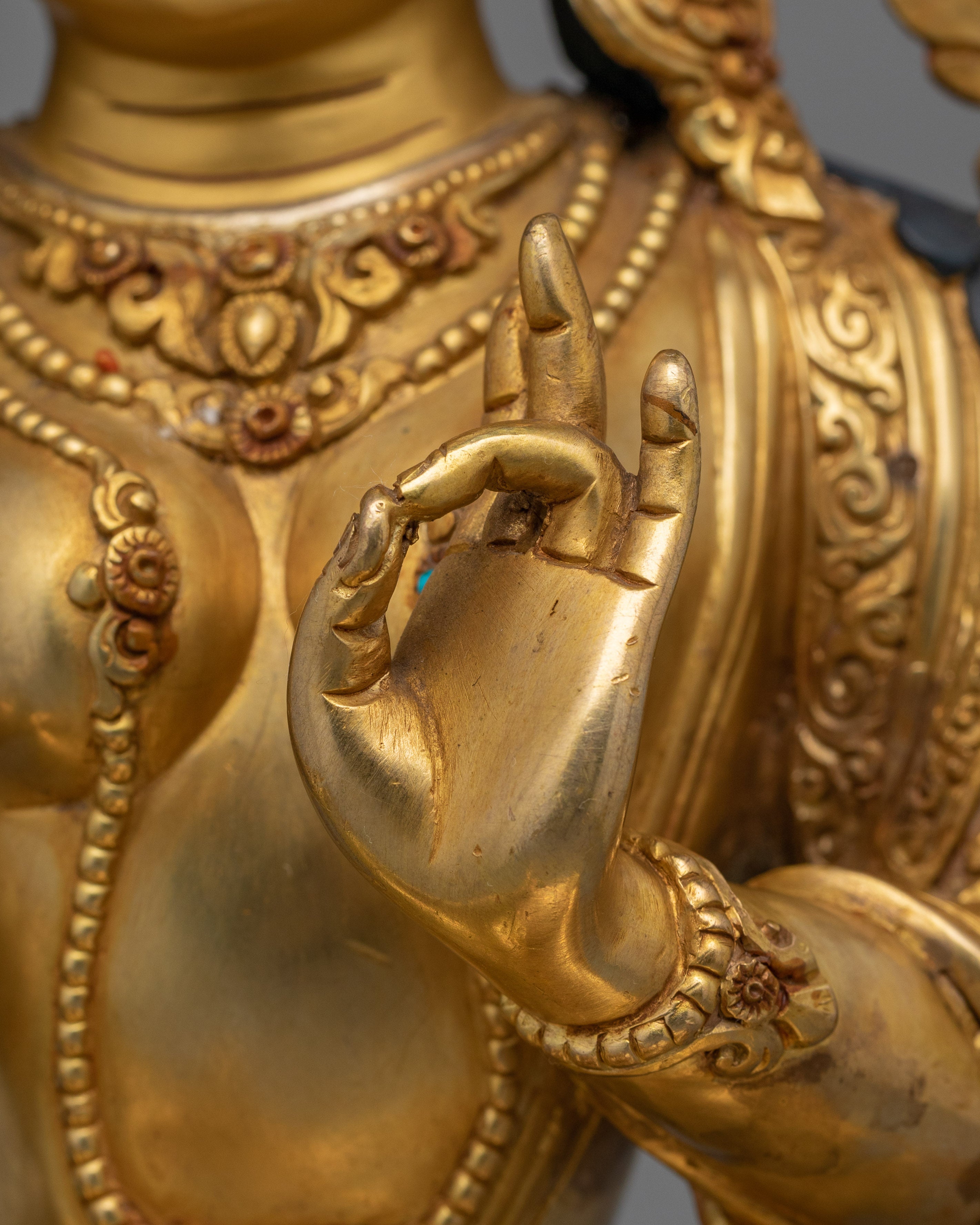 Green Tara Protector Deity Statue | Divine Feminine Artwork