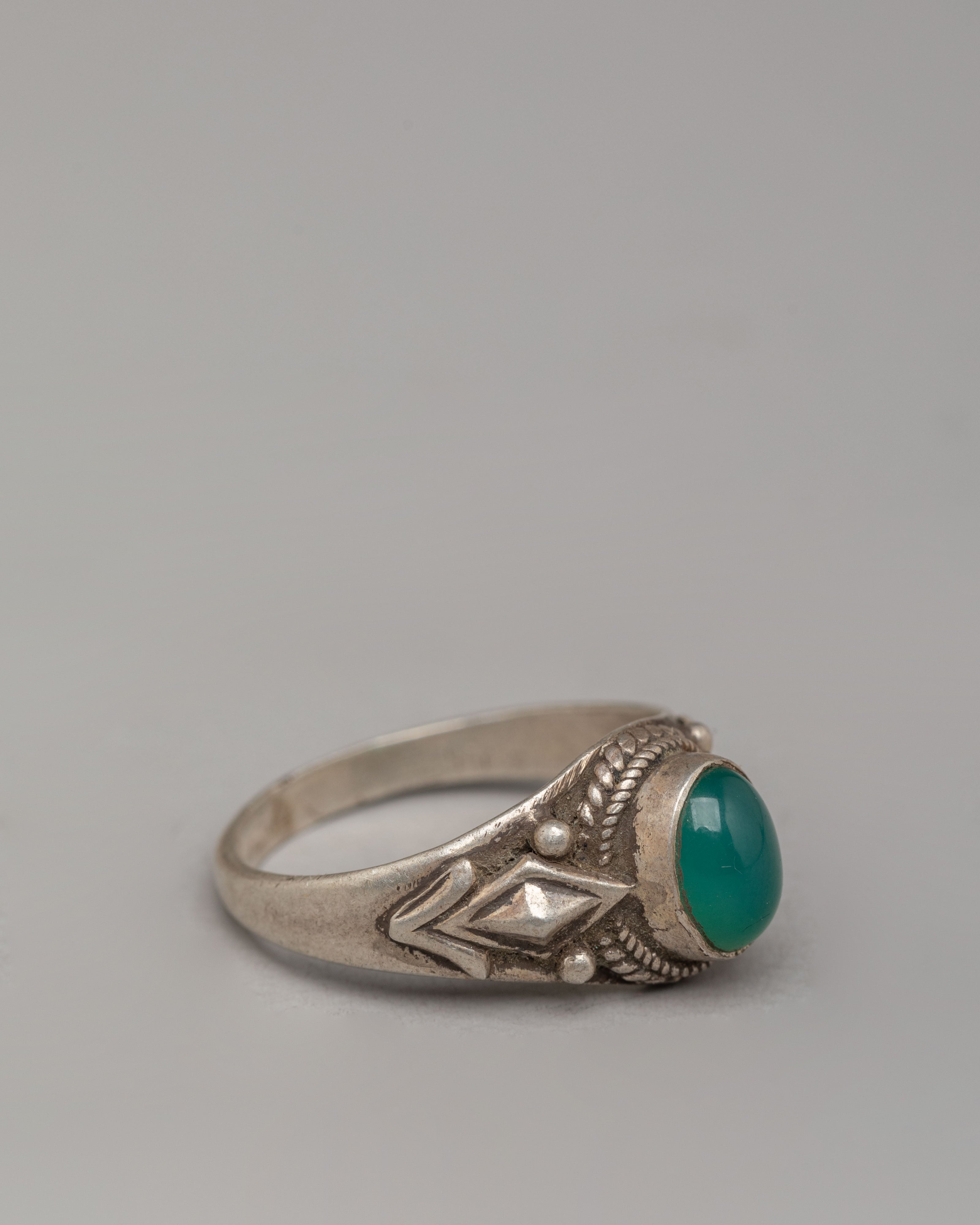 Handmade Decorative Ring Set | Natural Stone Zircon Silver Rings