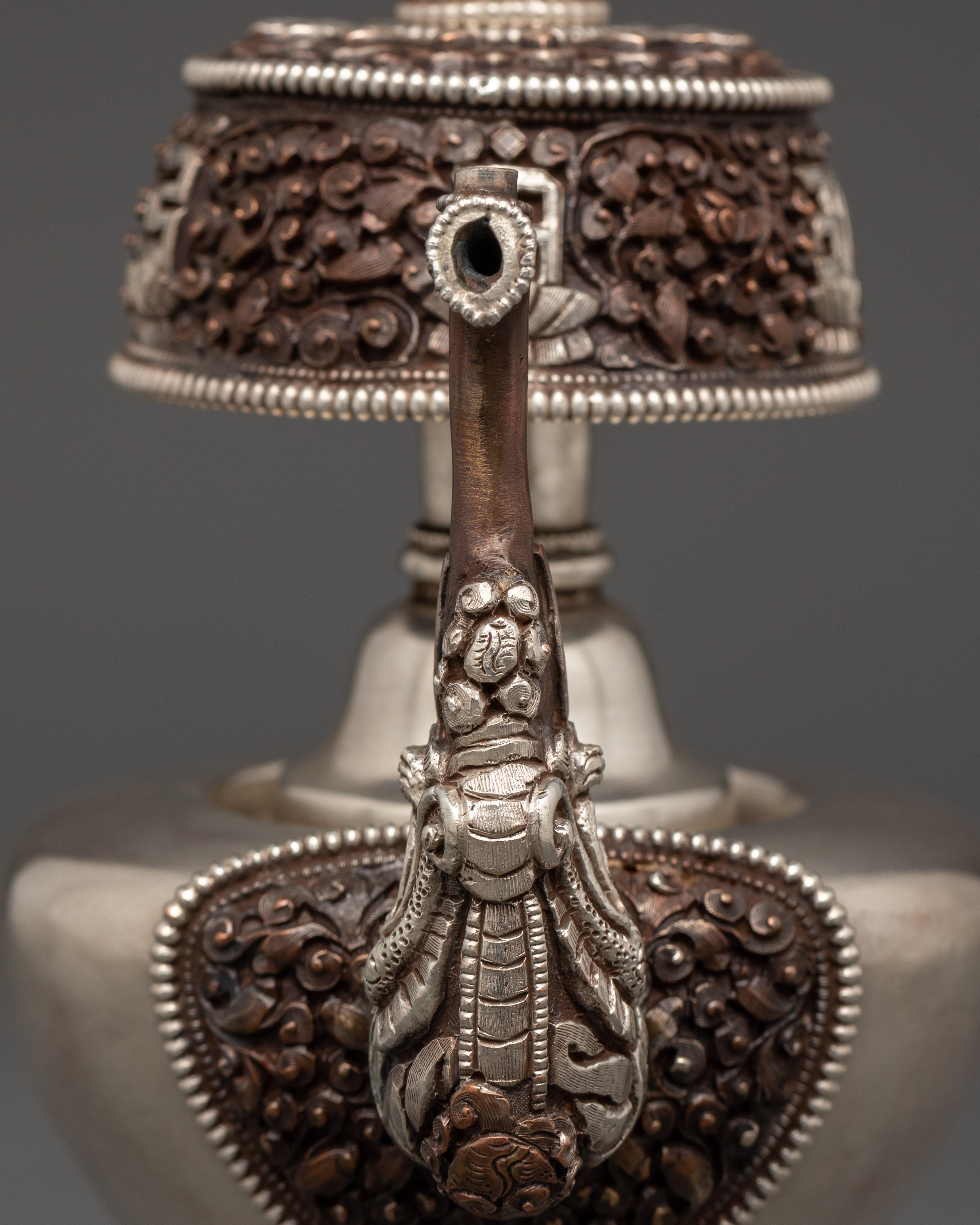 Oxidized Copper Water Vase Bhumba set |  Sacred Temple Decor