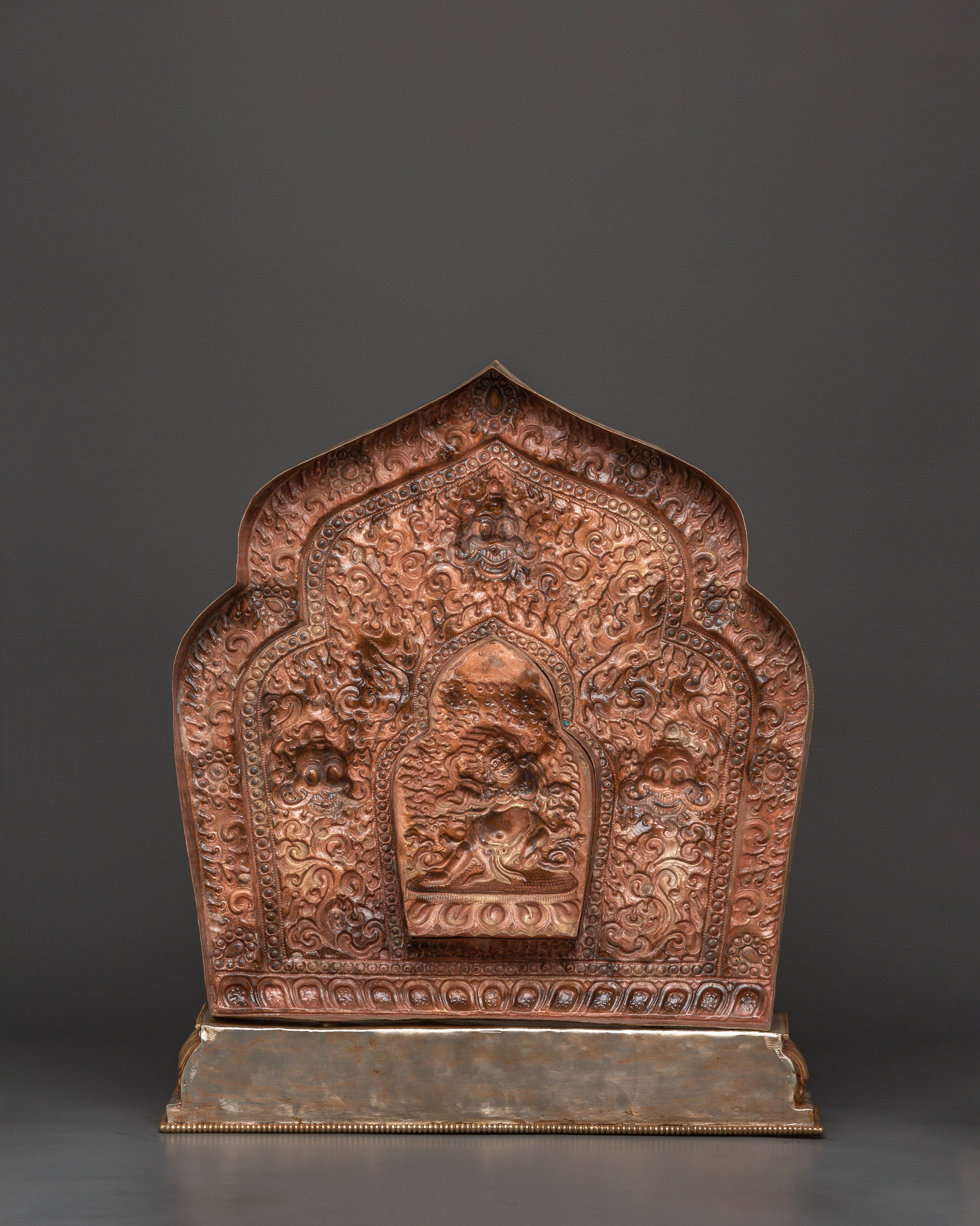 Himalayan Ghau Box | Tibetan Copper Amulet Box
