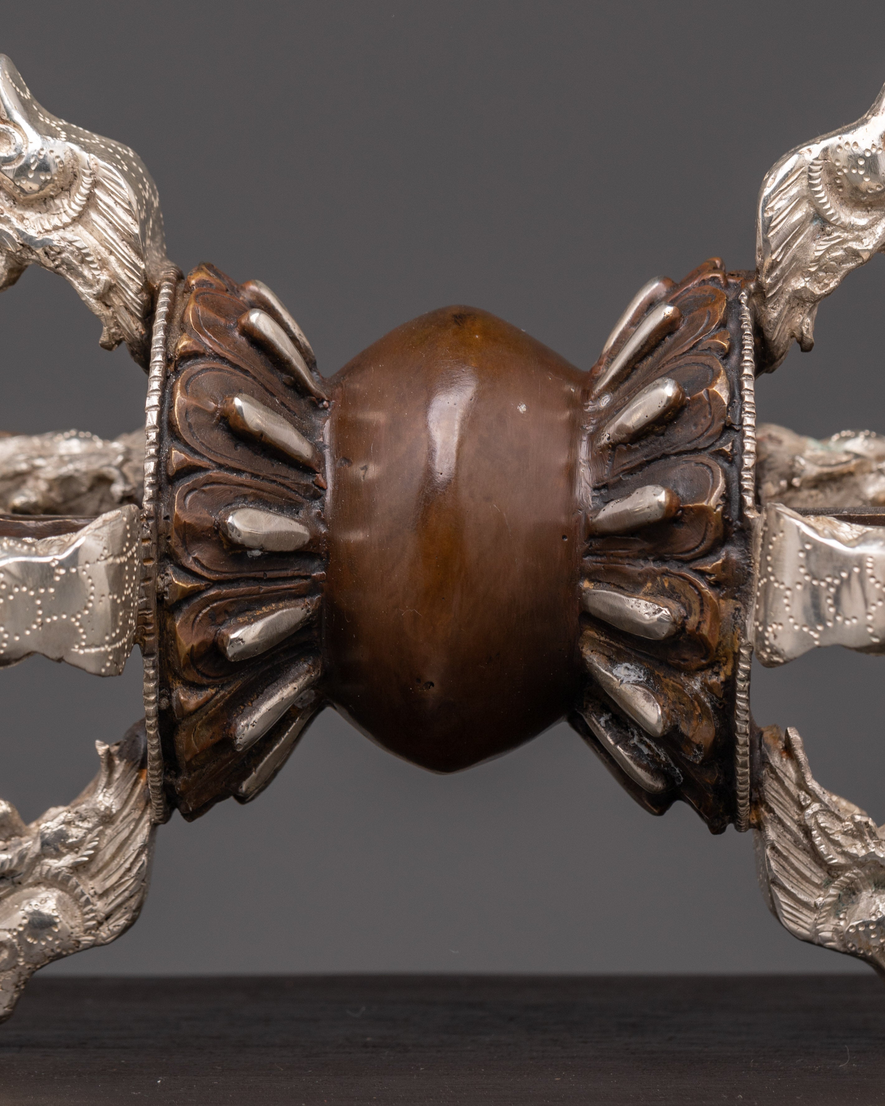 Handcrafted Spiritual Dorje Artifact | Unique Spiritual Decor with Stand