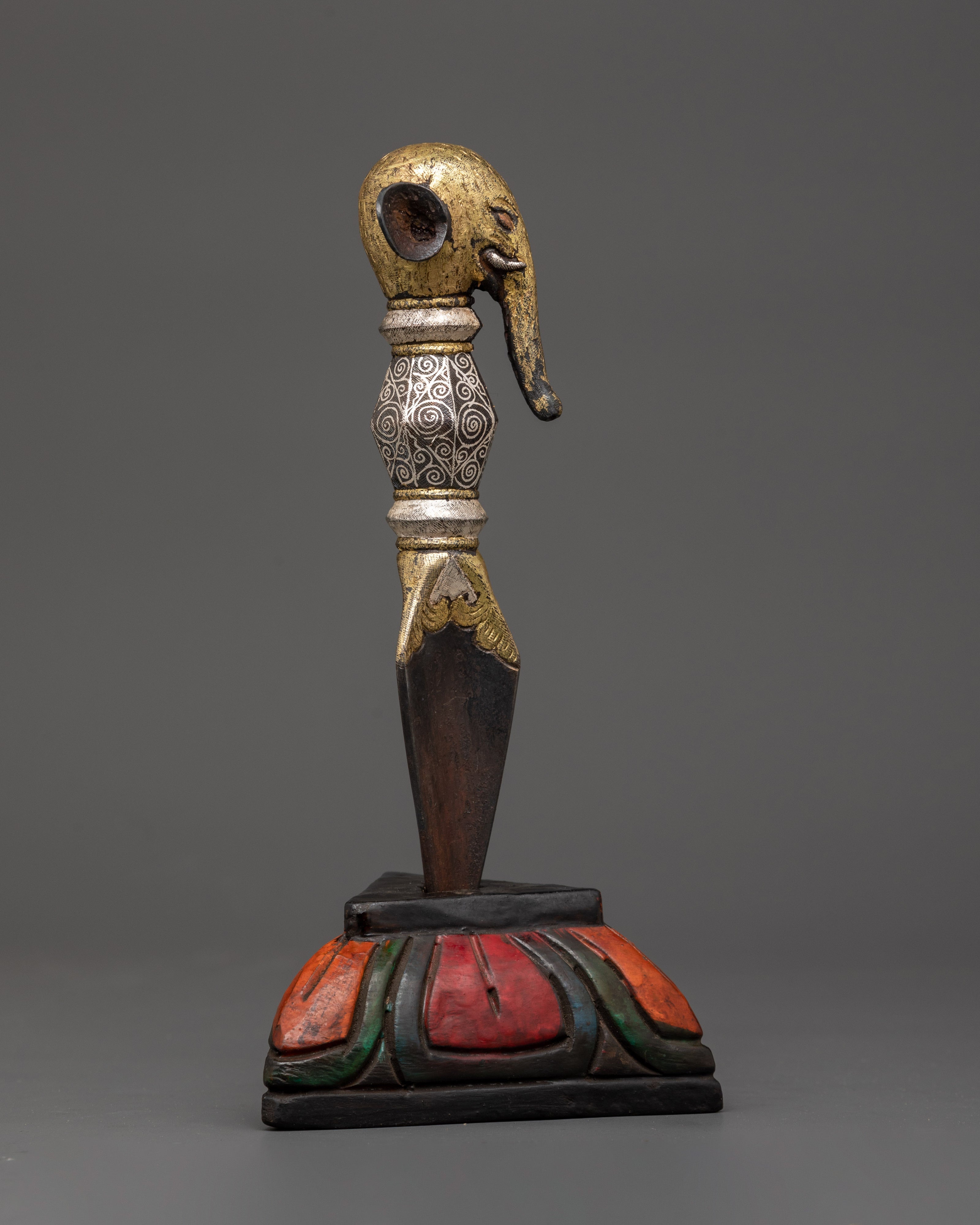 Phurba with Elephant Head | Sacred Ritual Dagger