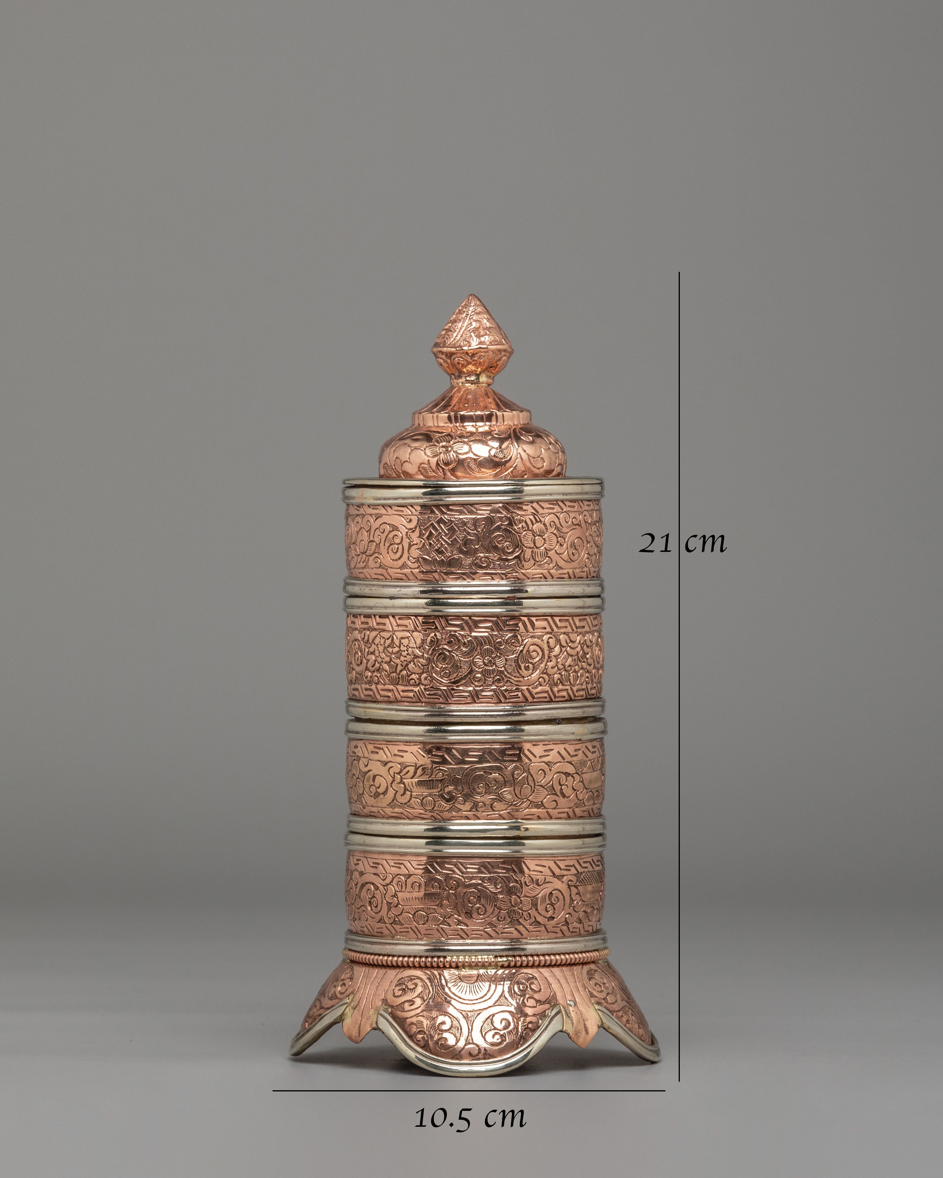 Tibetan Ritual Rice Pot | A Sacred Vessel for Spiritual Offerings