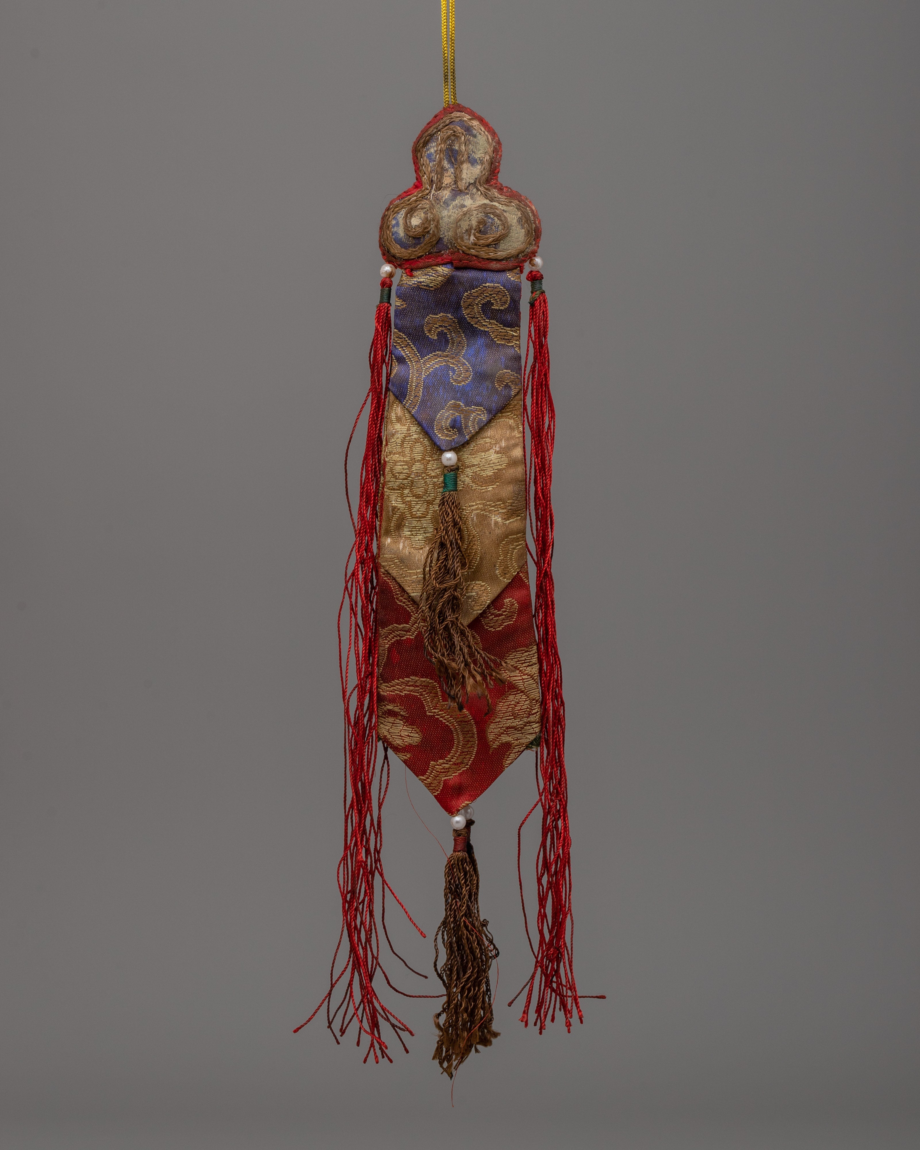 Damaru Drum with Turquoise & Coral | A Spiritual Tool for Rituals