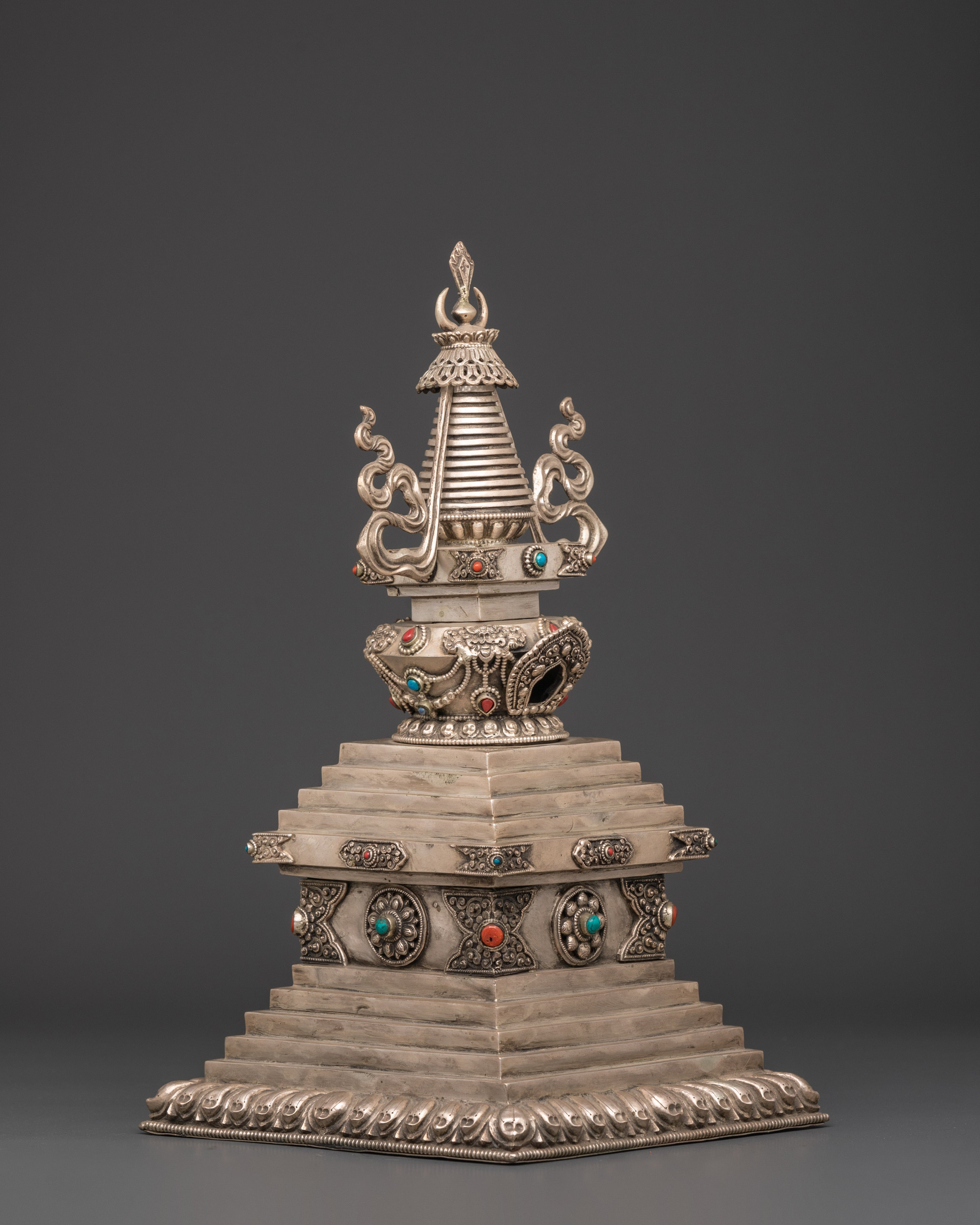 Stupa Tibetan Sacred Enlightenment Symbol | Spiritual Buddhist Shrine Statue