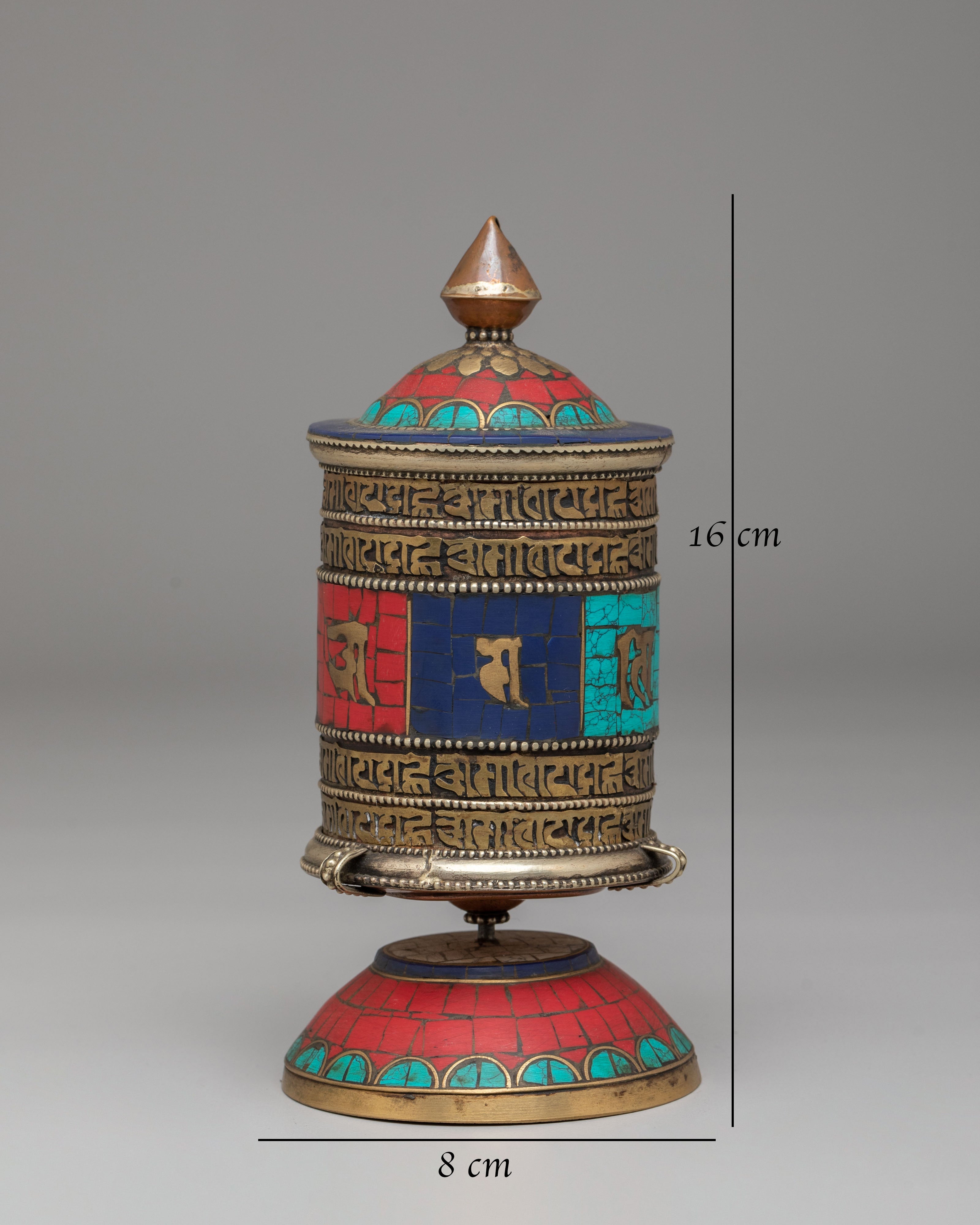 Handcrafted Prayer Wheel for Abundance | Tibetan Mantra Spinner