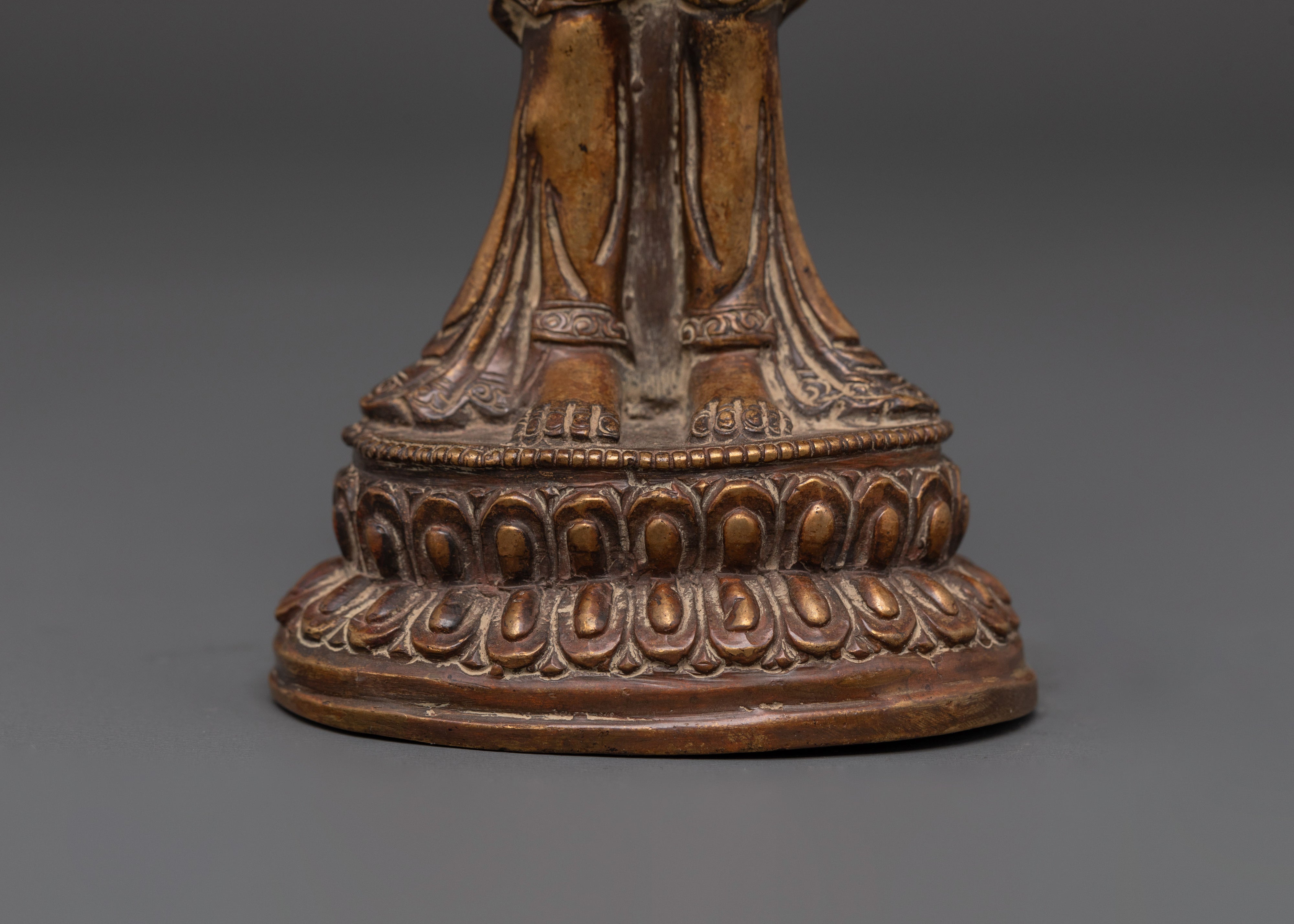 Handcrafted Copper Standing Buddha Statue | Symbol of Peace