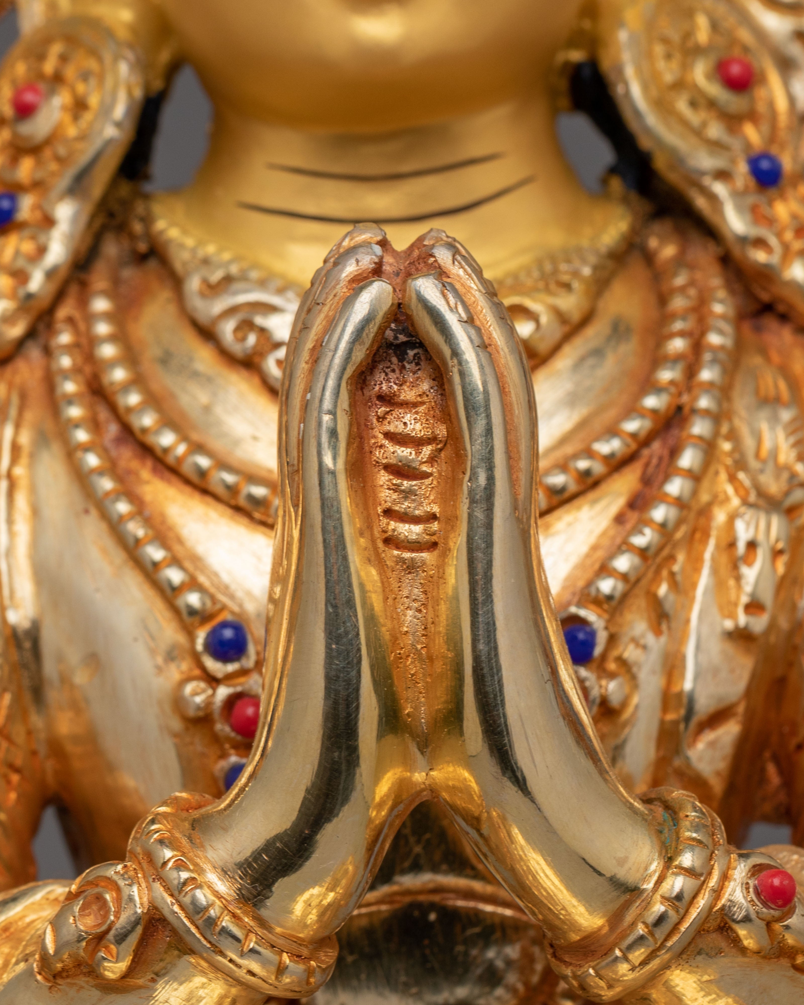Vajrayana Chenrezig Deity Statue | Tibetan Buddhist Avalokiteshvara Sculpture