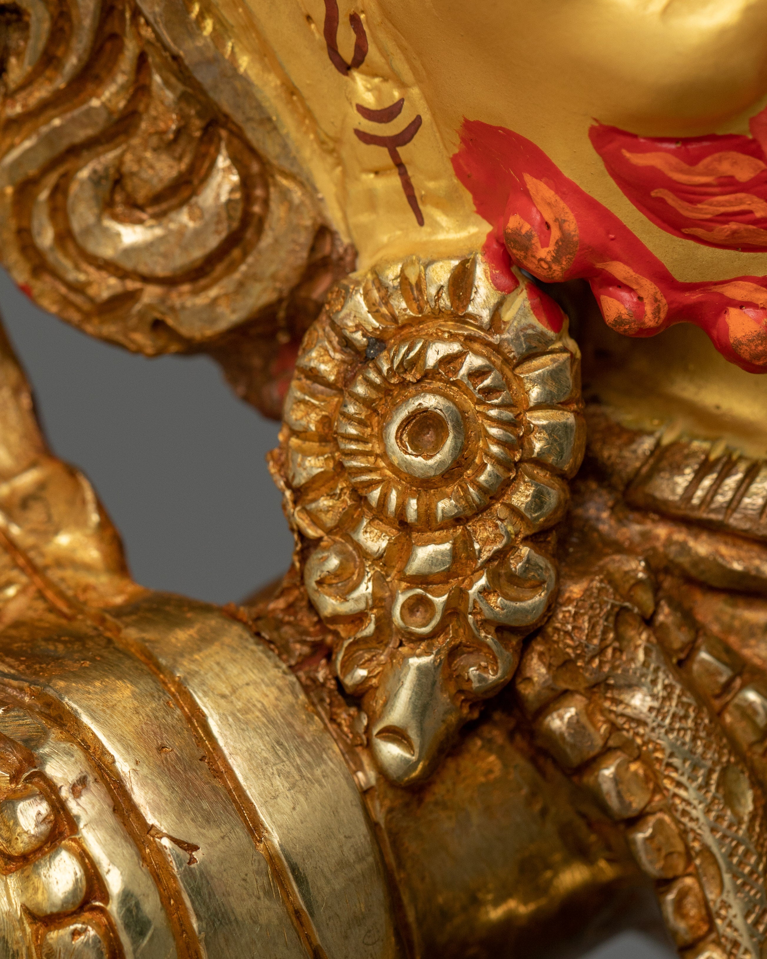 Handmade Golden Vajrapani  Statue | 24K Gold Gilded