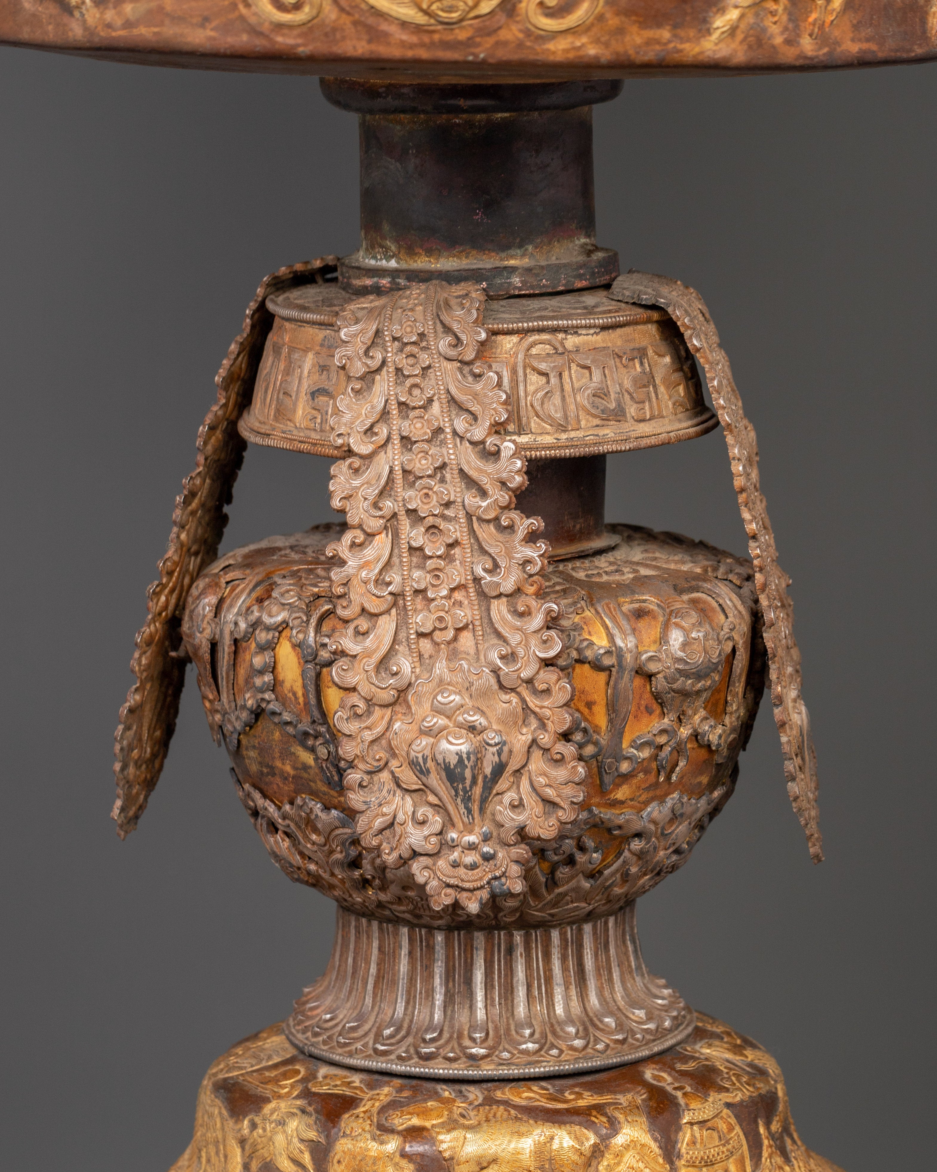 Handcrafted  Butter Lamp Set | A Sacred Lighting Ritual for Tibetan Ceremonies