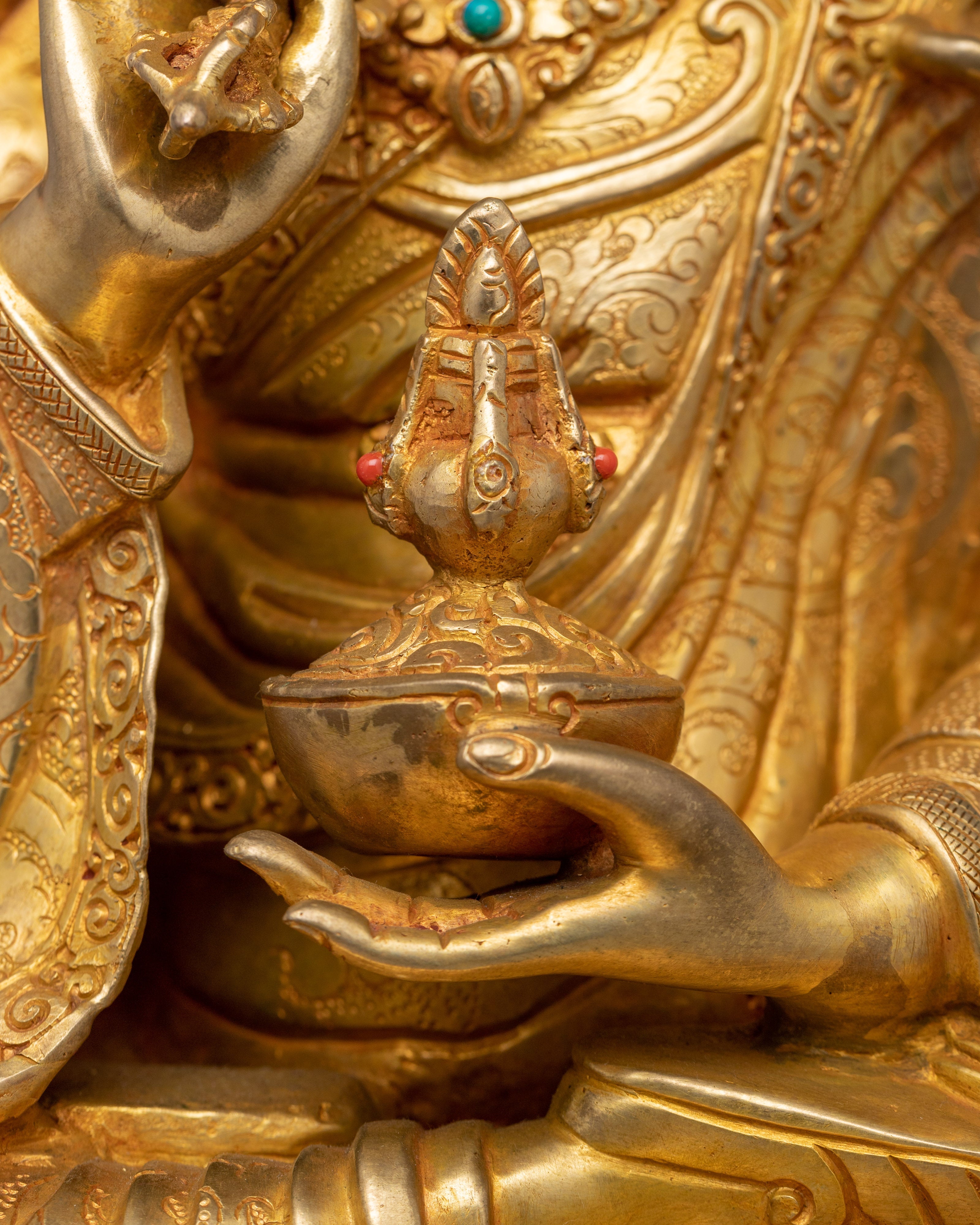 Guru Rinpoche Founder of Tibetan Buddhism Statue | Guru Padmasambhava Tibetan Tantric Master