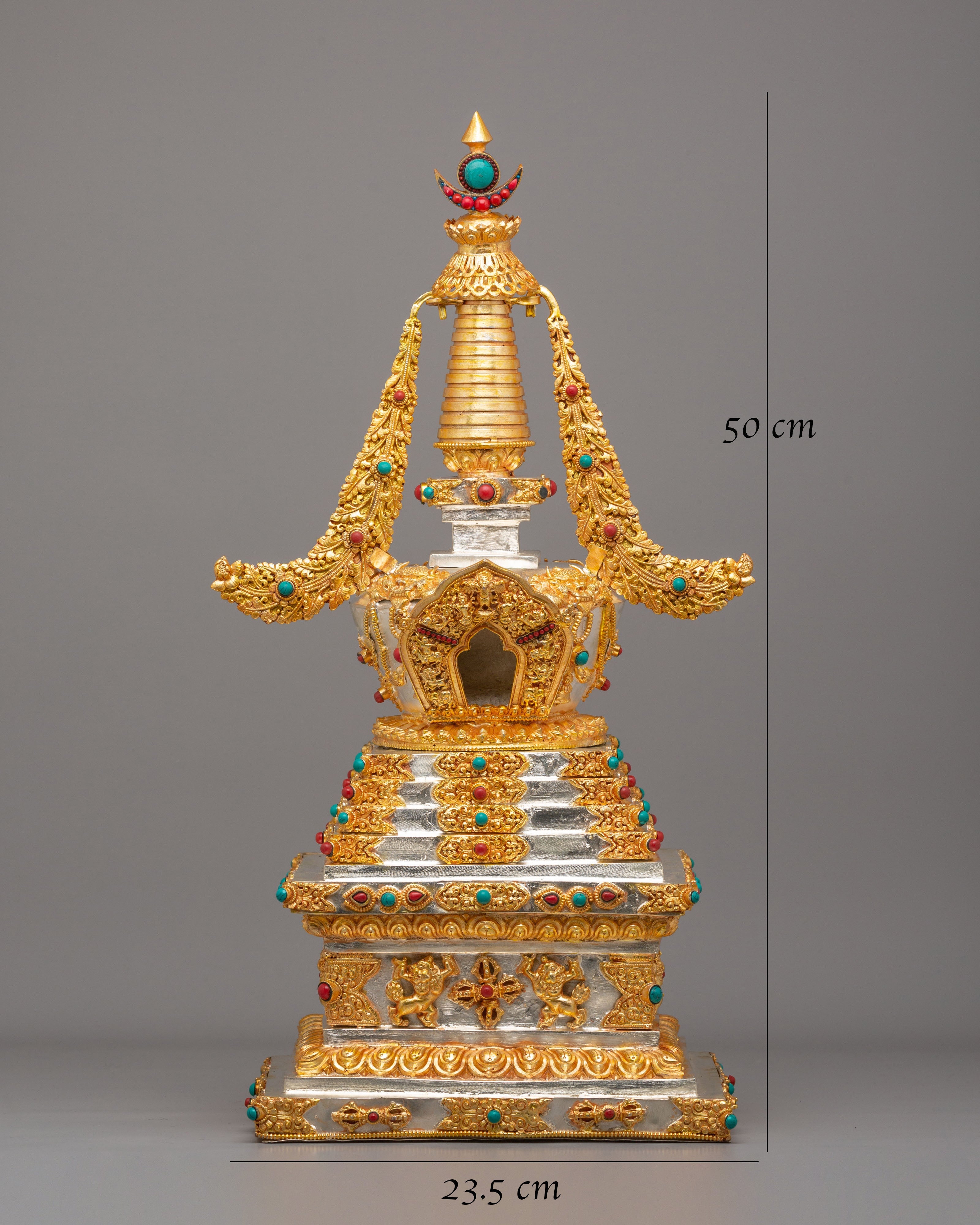 Handmade Tibetan Enlightenment Stupa | Symbol of Spiritual Awakening