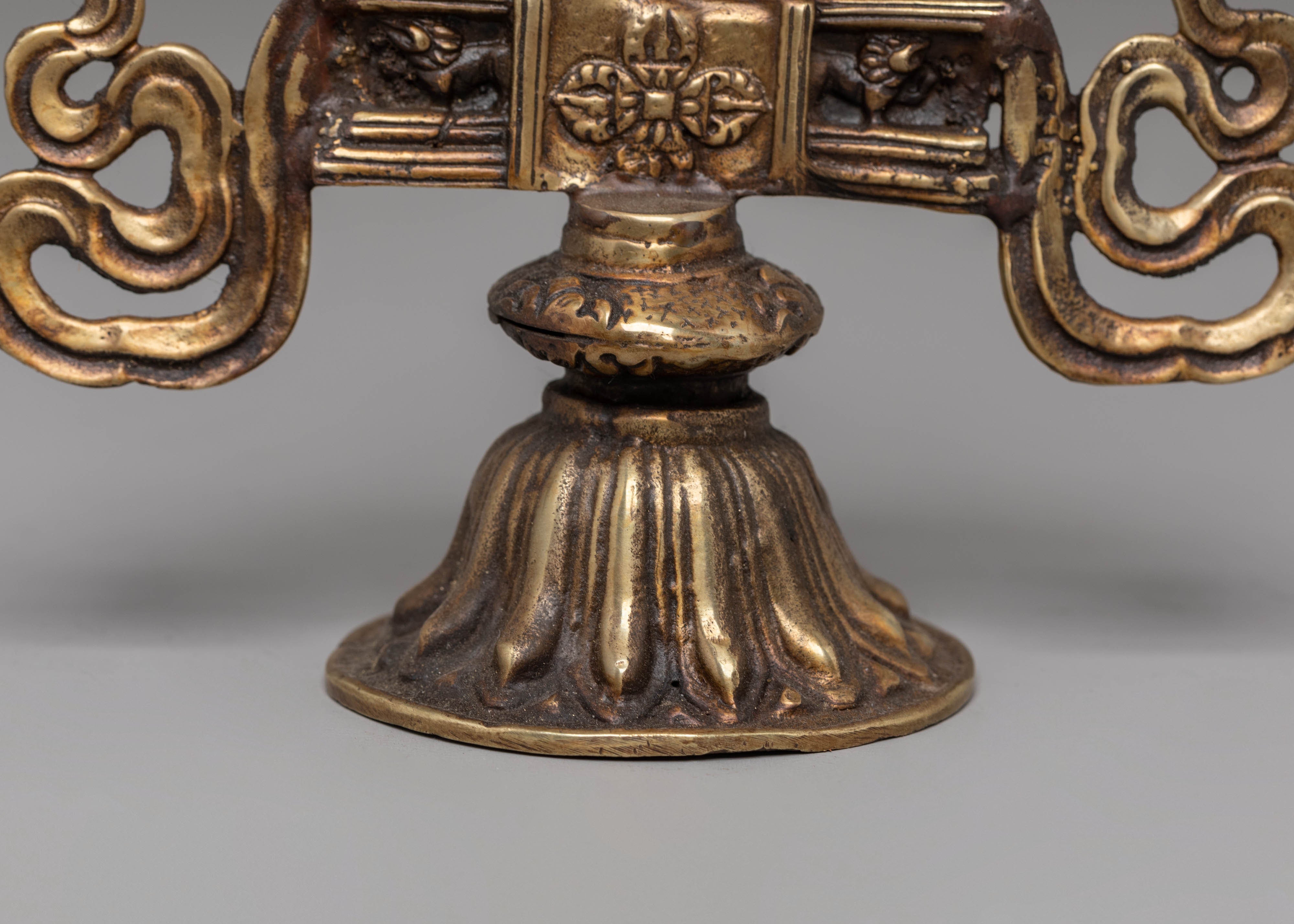 Buddhist-Inspired Deity Decorative Statue | Brass Spiritual Art