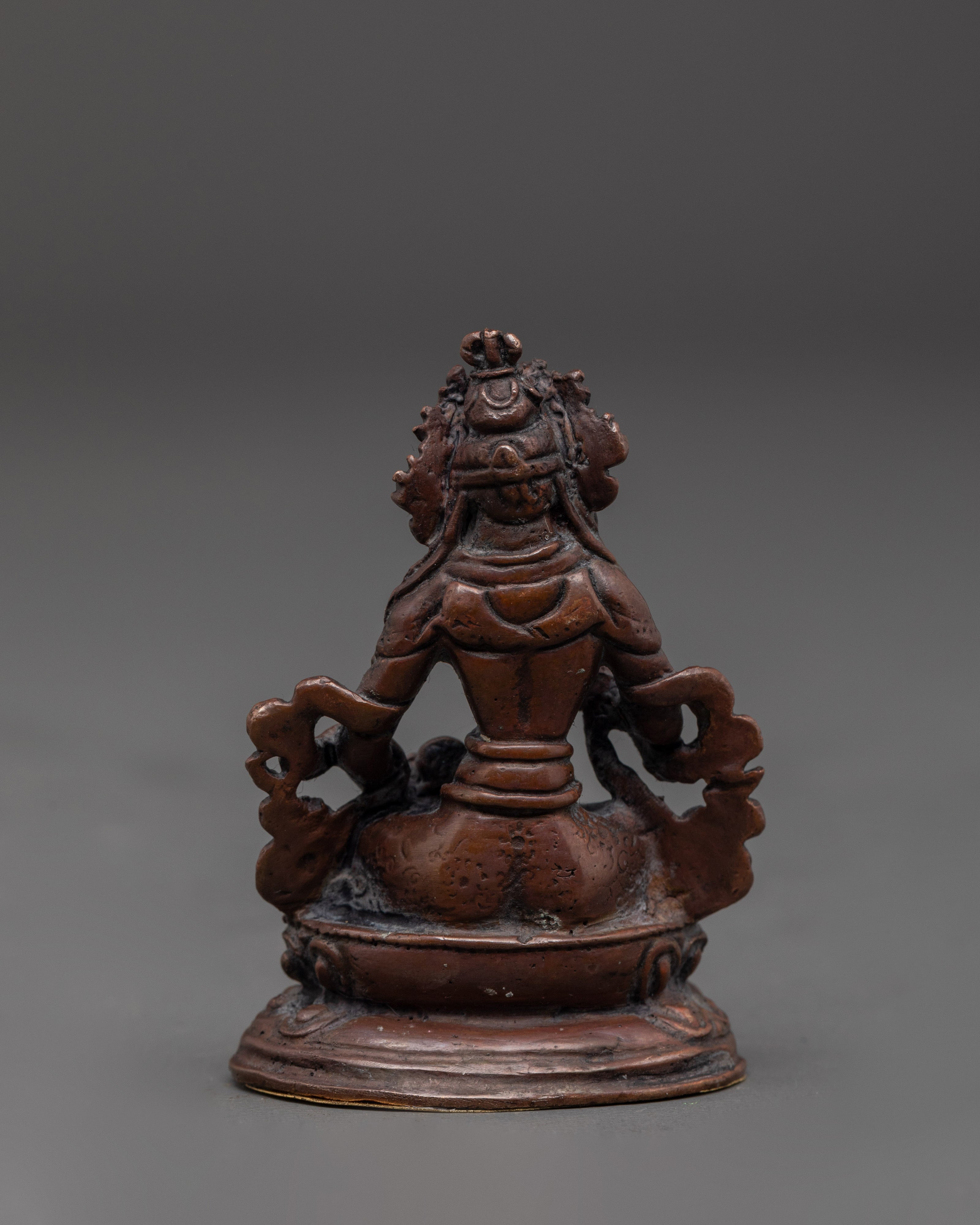 Vajrayana Vajrasattva Sculpture | Oxidized Copper Machine Made Buddhist Statue