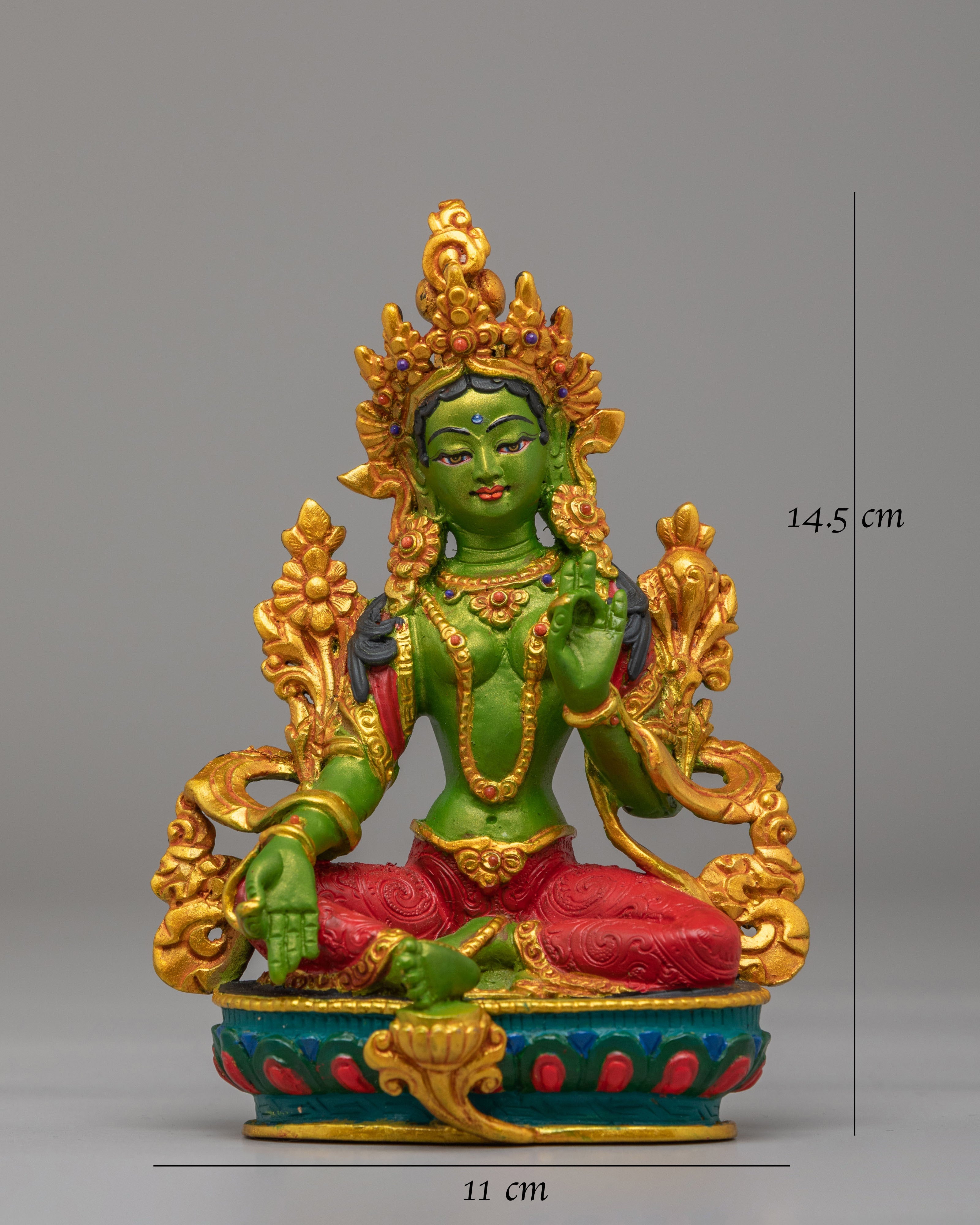 Divine Green Tara Goddess Sculpture | Handcrafted Statue for Spiritual Blessings