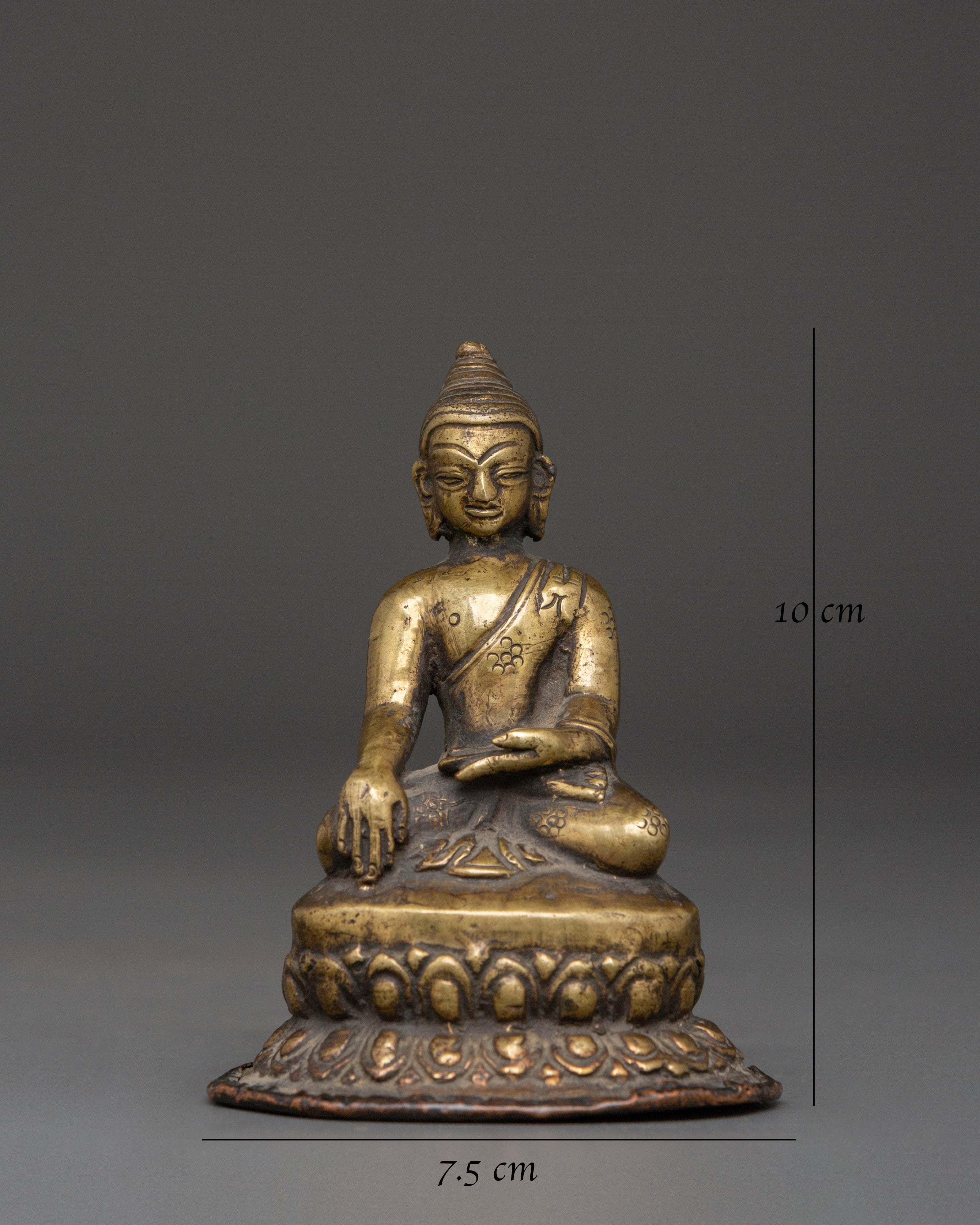 Shakyamuni Buddha Statue with Throne | Sacred Buddhist Altar Decor for Enlightenment