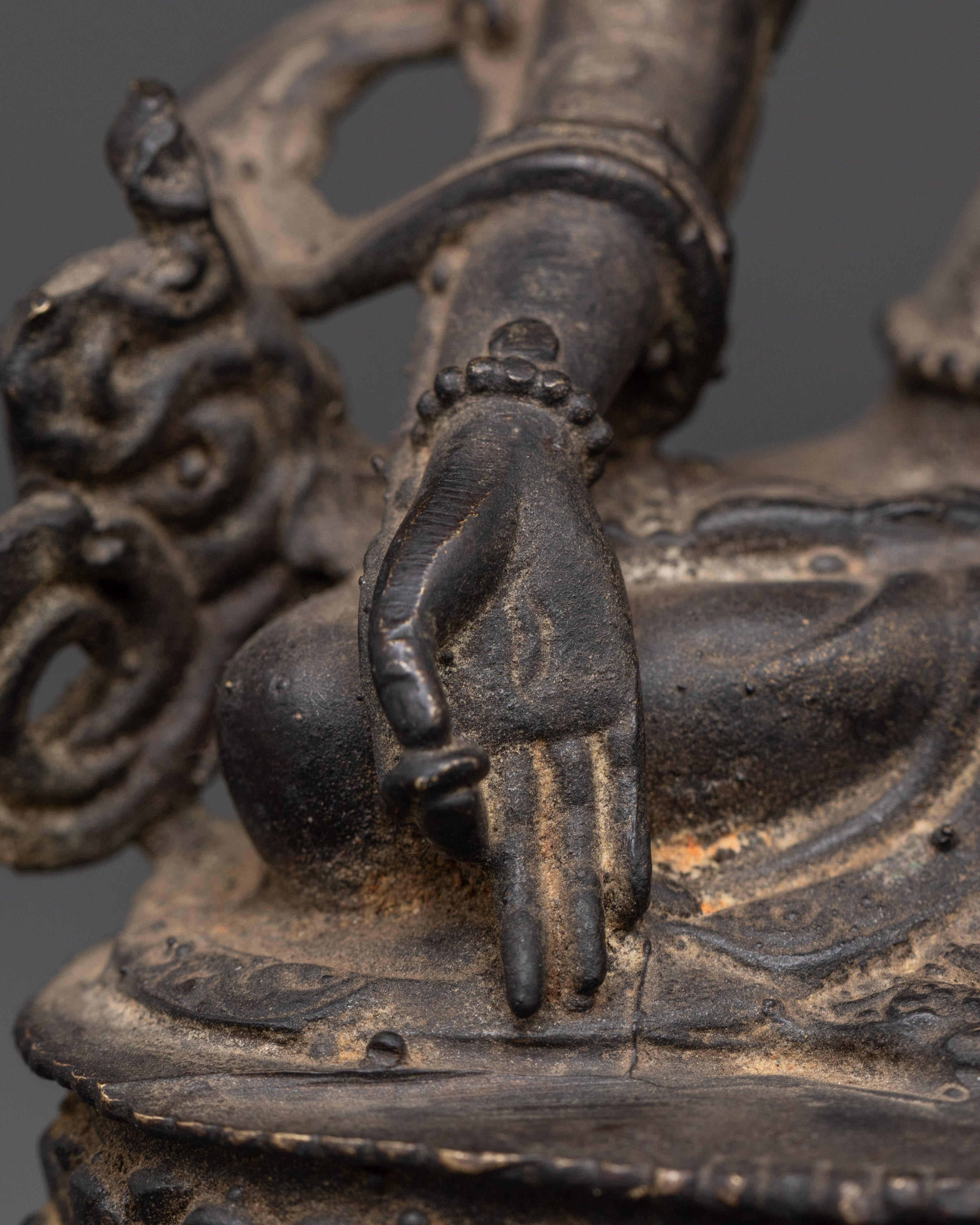 Handmade Tibetan Statue of White Tara | Goddess of Compassion