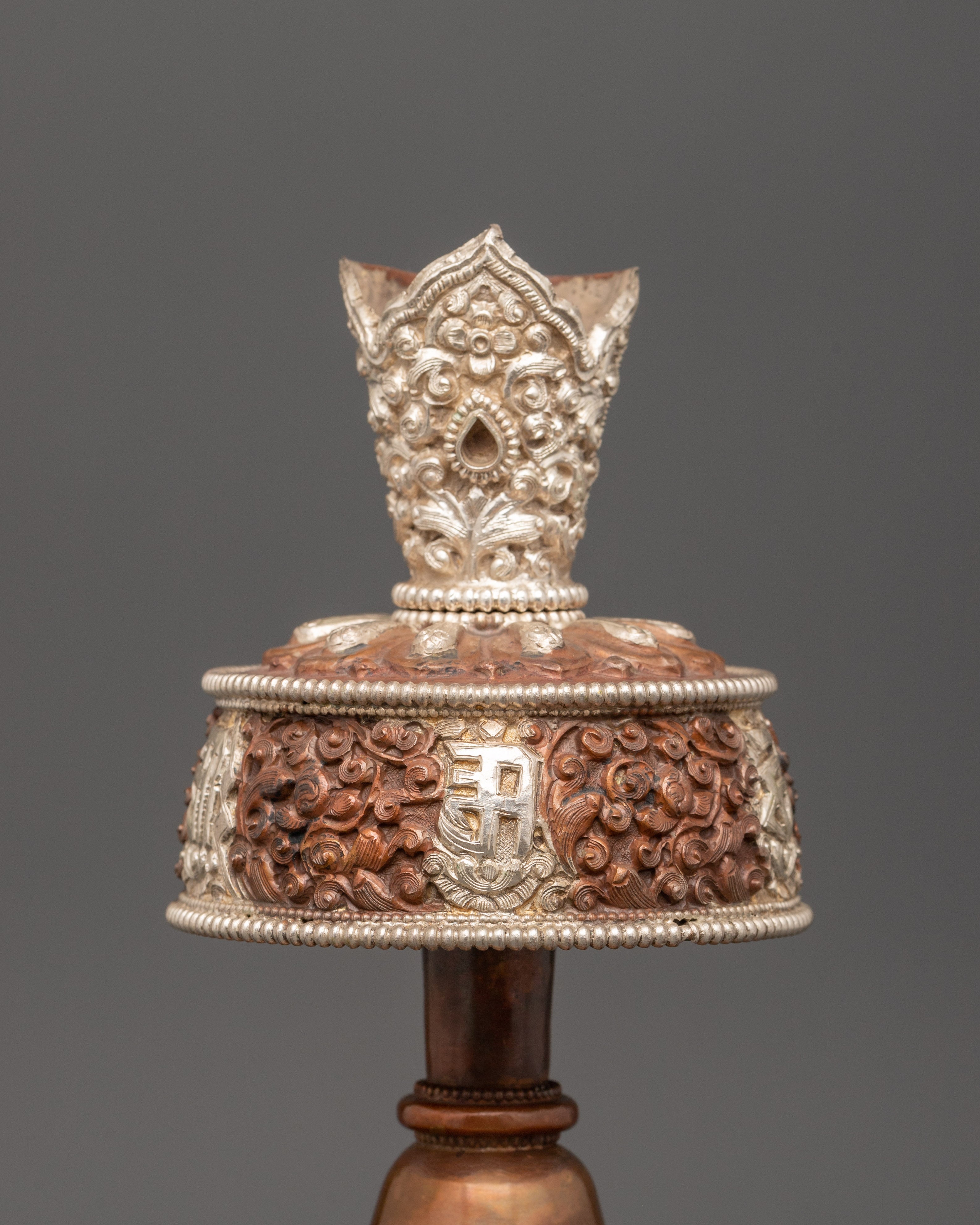 Bhumba for Ritual Ceremonies | Copper Ritual Vase with Silver Plating