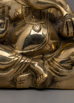 Elegant Ganpati Sculpture for Spiritual Decor and Blessings | Meditation Altar Ganpati Sculpture