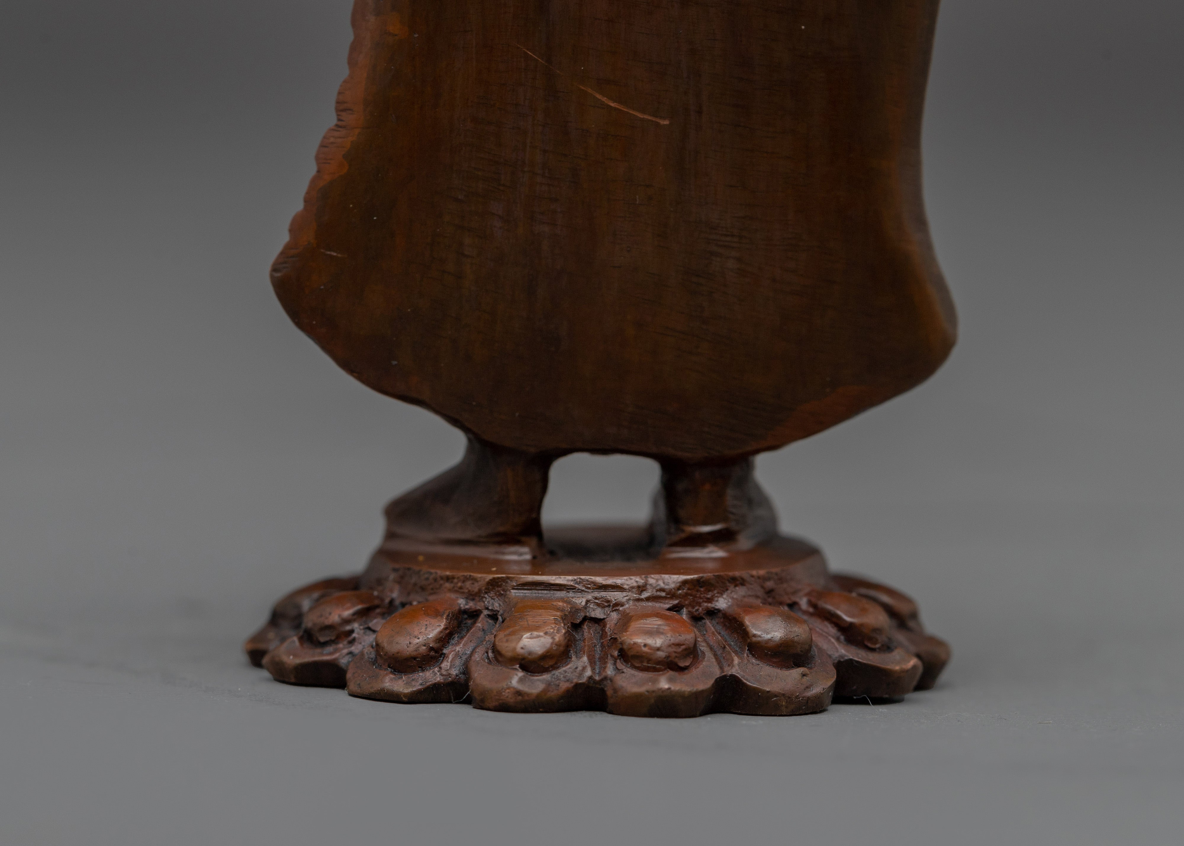 Oxidized Copper Dipankara Buddha | Standing Enlightened Being in Copper
