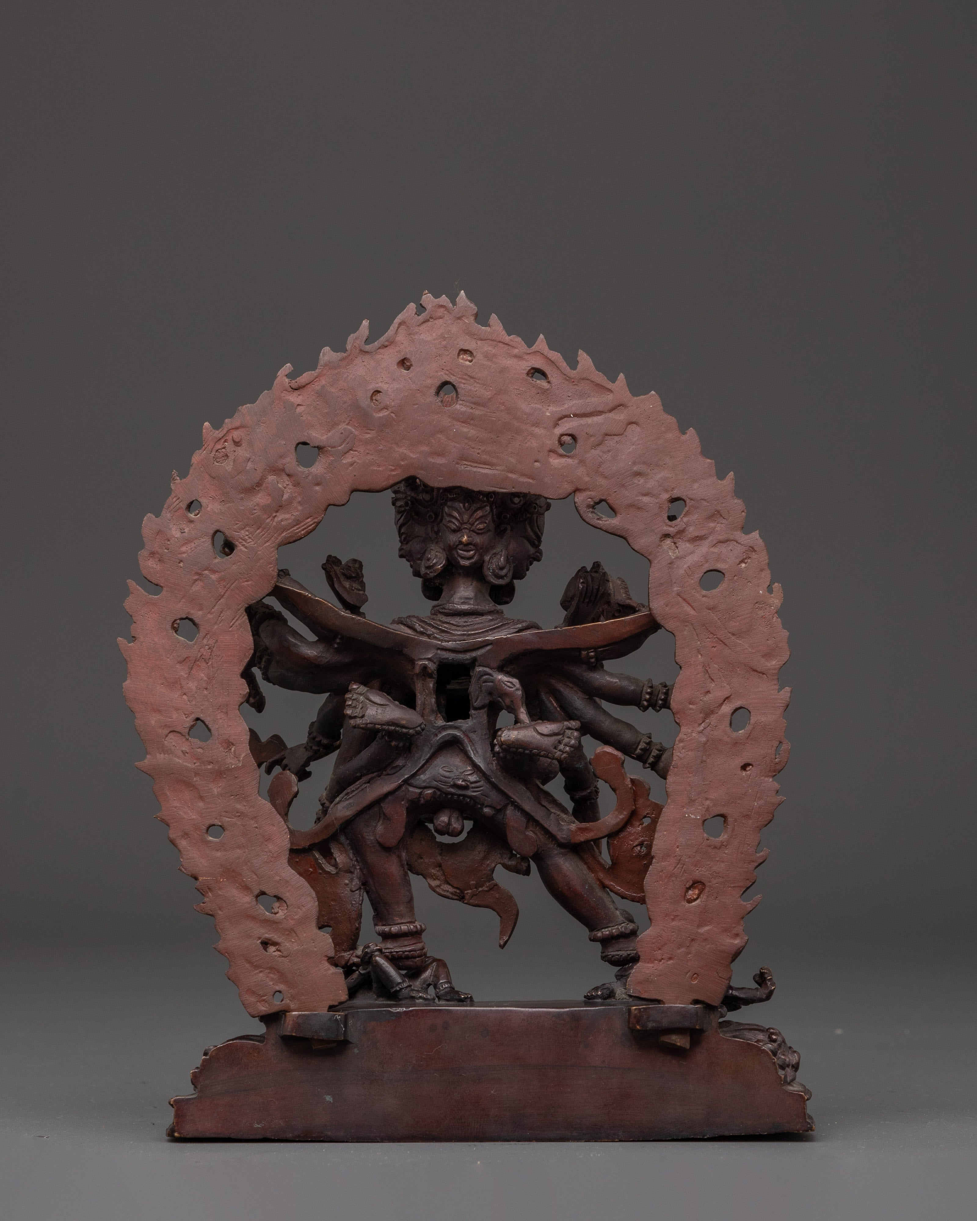 Chakrasambhara Deity Statue | Oxidized Copper Tantric Yab Yum Figurine