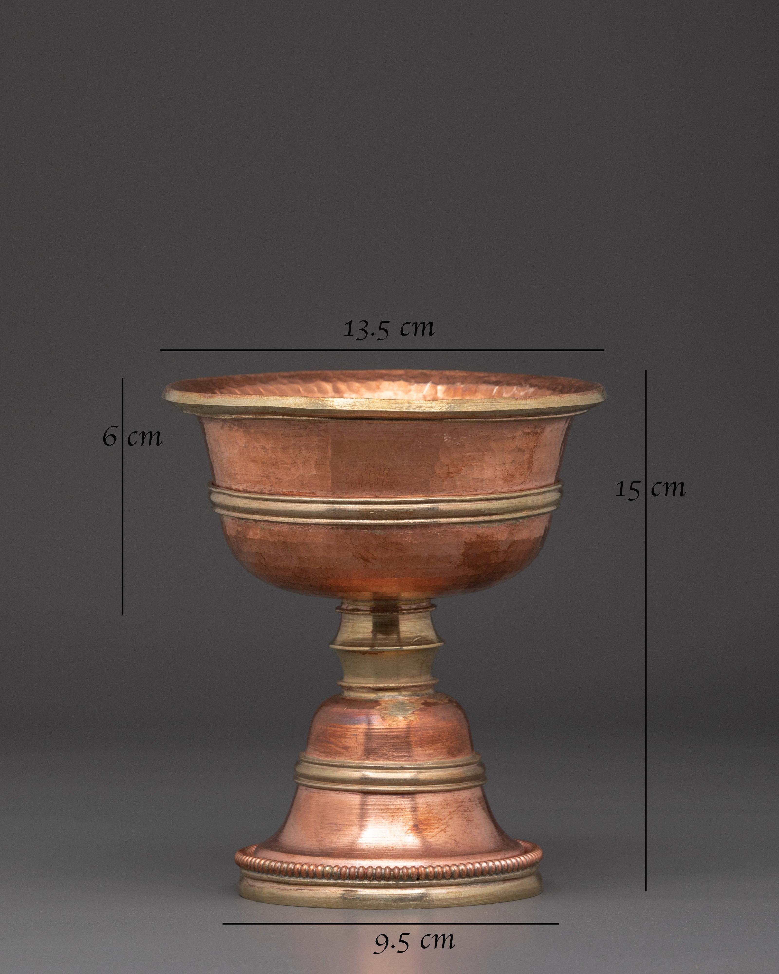 Brass Light offering Butter Lamp | Offering Lamp For Meditation & Spiritual Practices