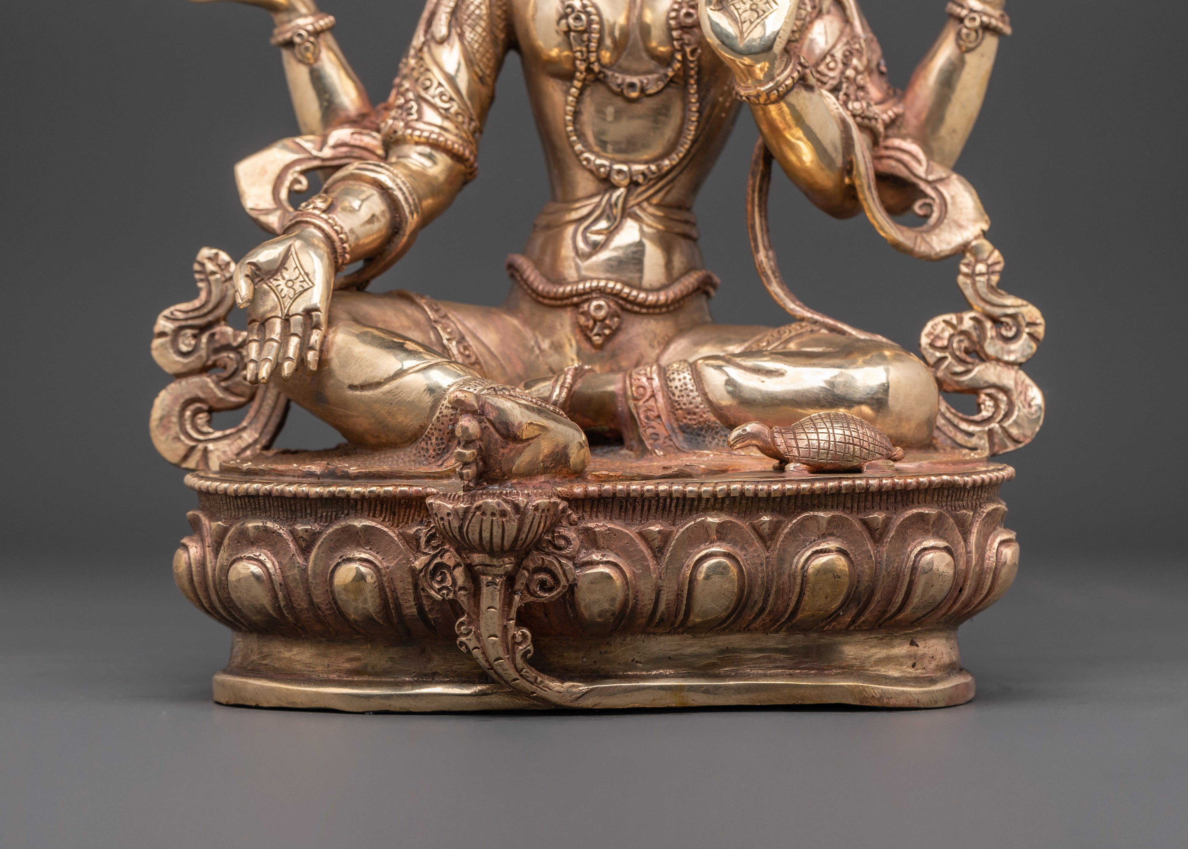 Laxmi Goddess of Wealth Statue | Buddhist Style Carved Statue