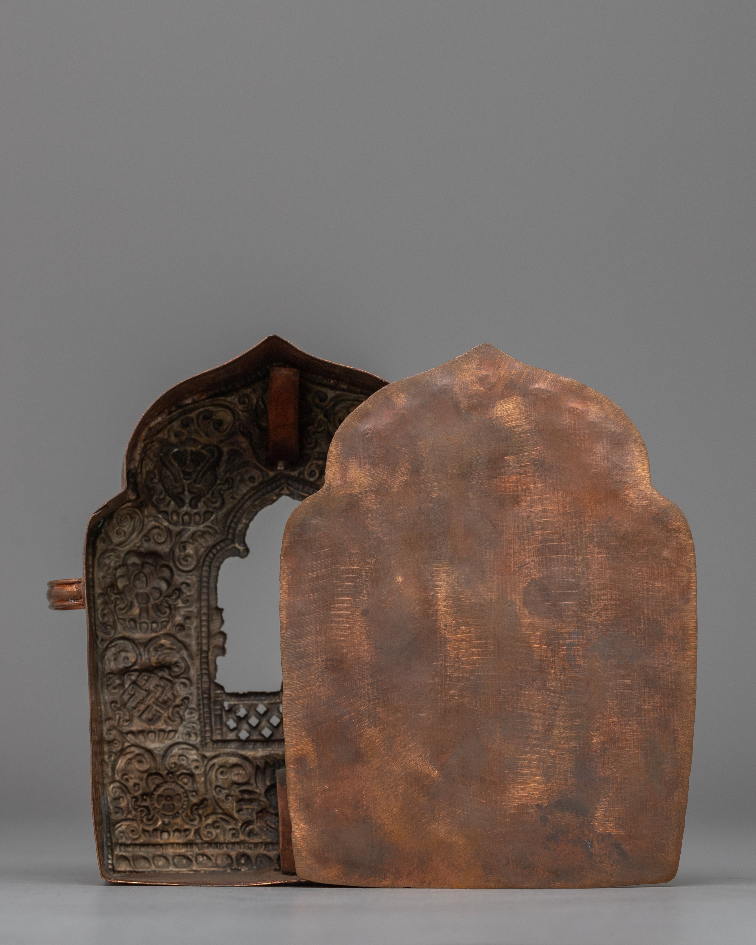Silver-Plated Buddhist Ghau Box | A Sacred Tibetan prayer box