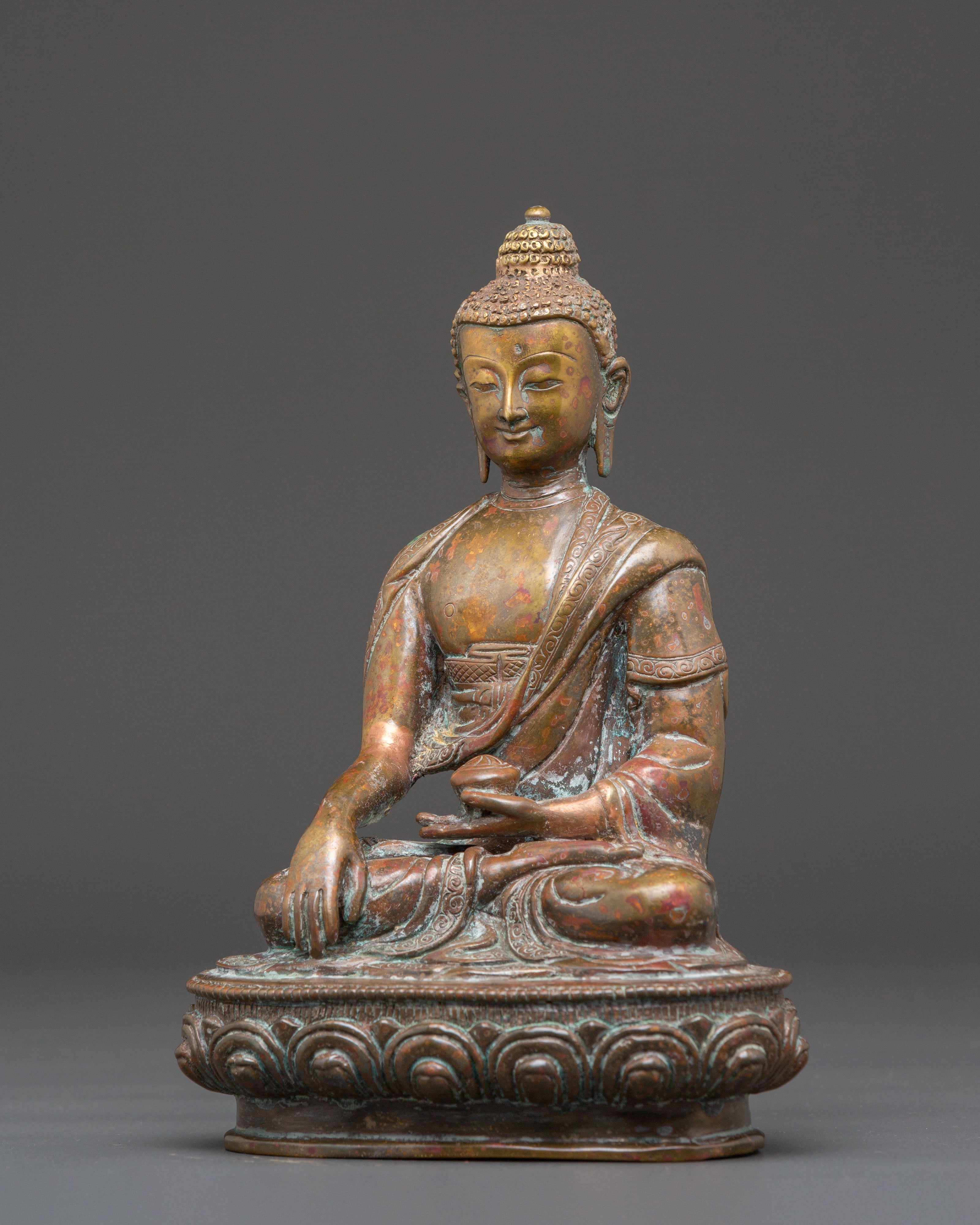 Sacred Statue of Buddha Shakyamuni | Copper Buddhist Sculpture