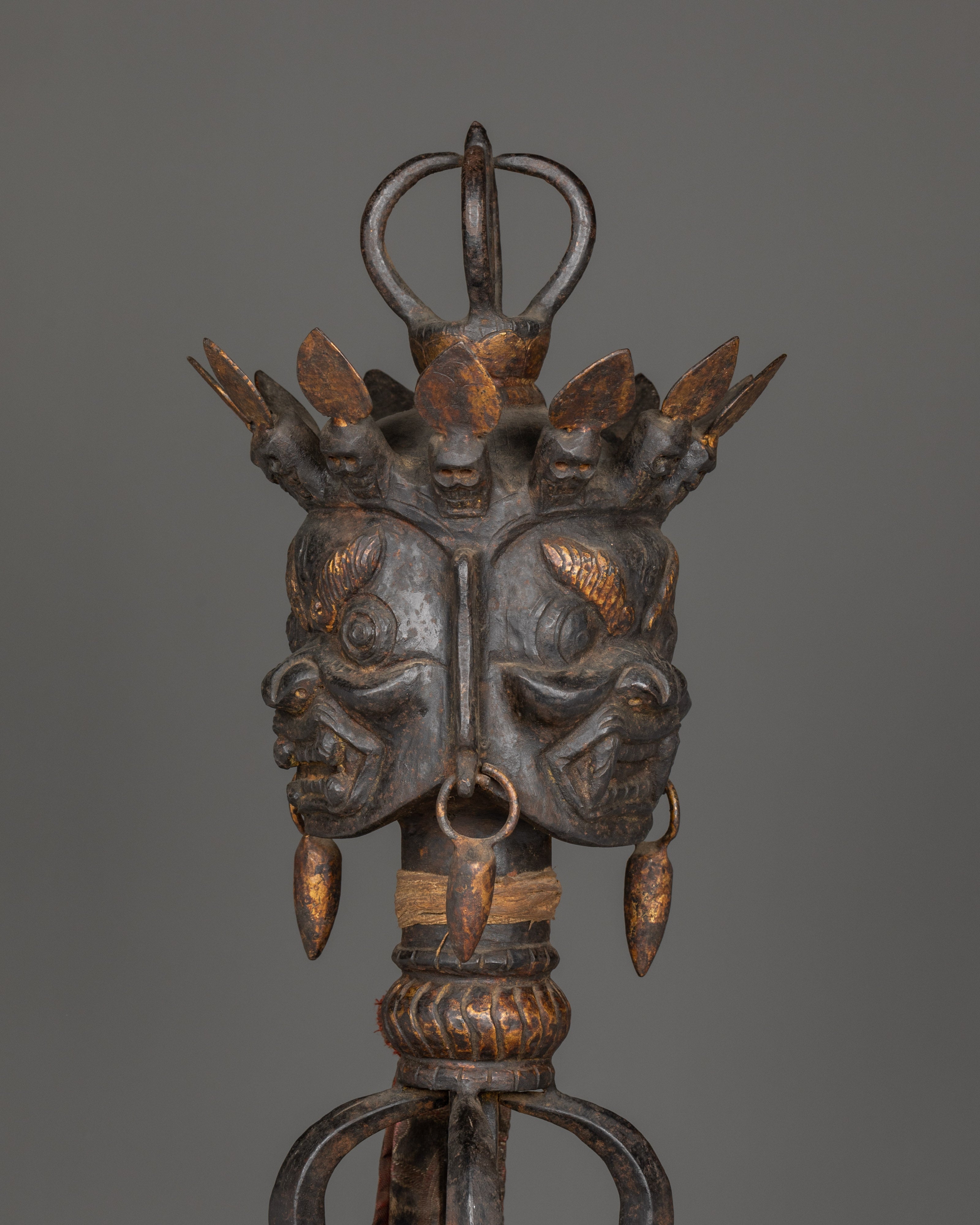 Sacred Iron Phurba Dagger | Vajra Ritual Tool