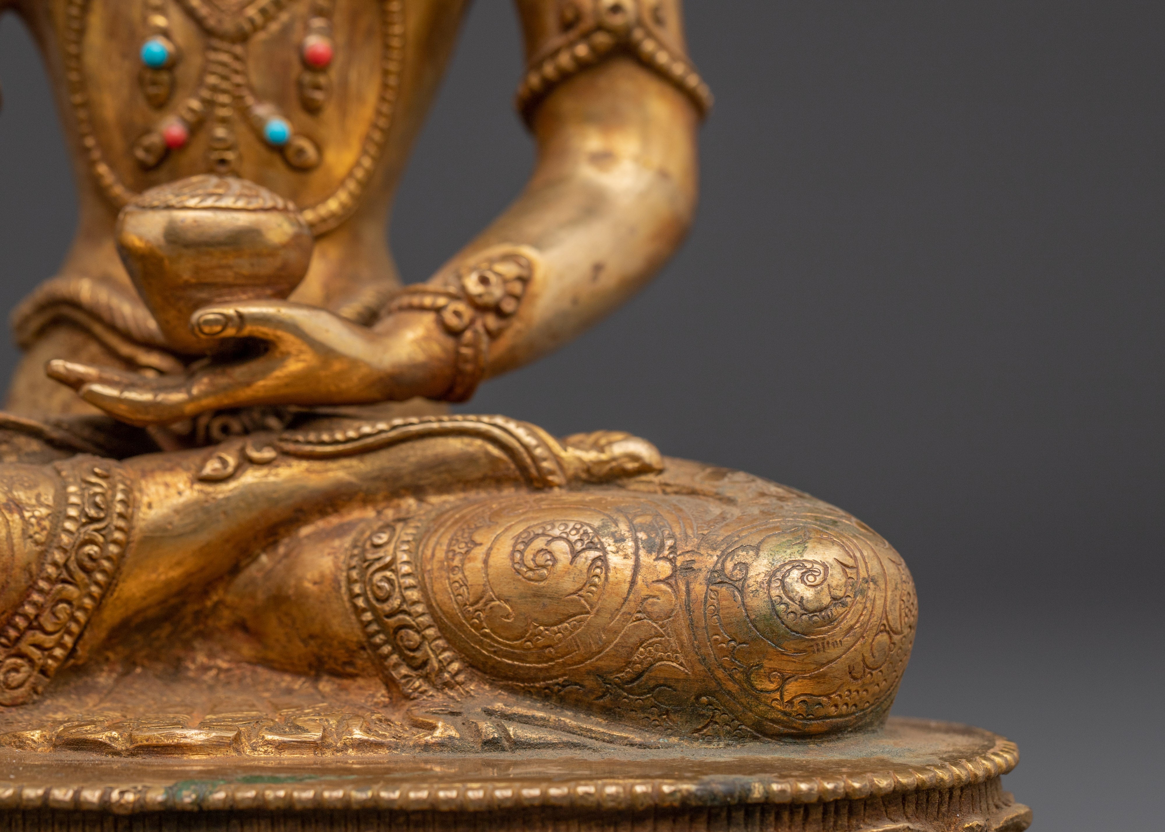 Handcrafted Crown Shakyamuni Buddha Statue | Spiritual Meditation Decor