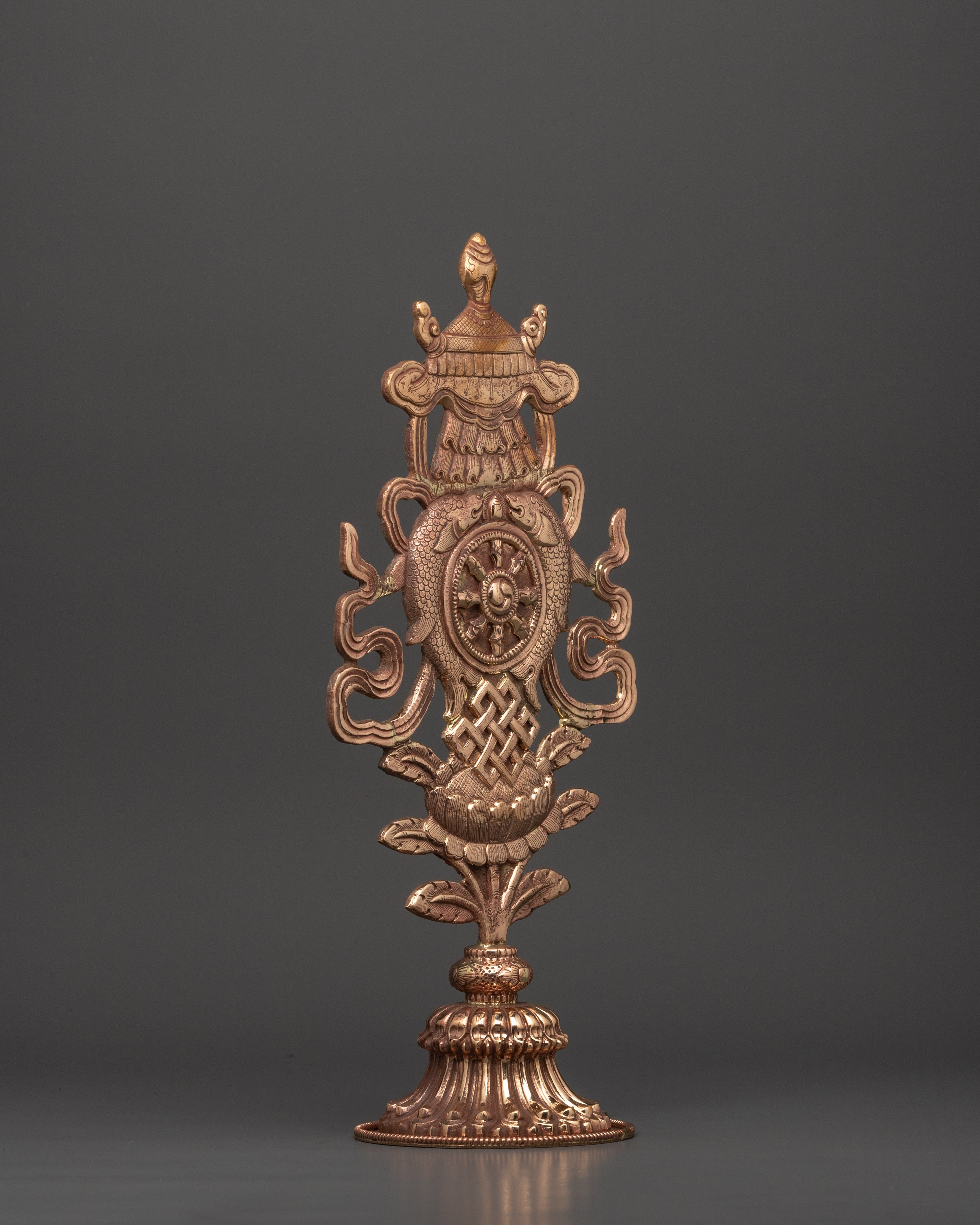 Buddhist Sacred Auspicious Symbol | Copper Spiritual Altar Decor