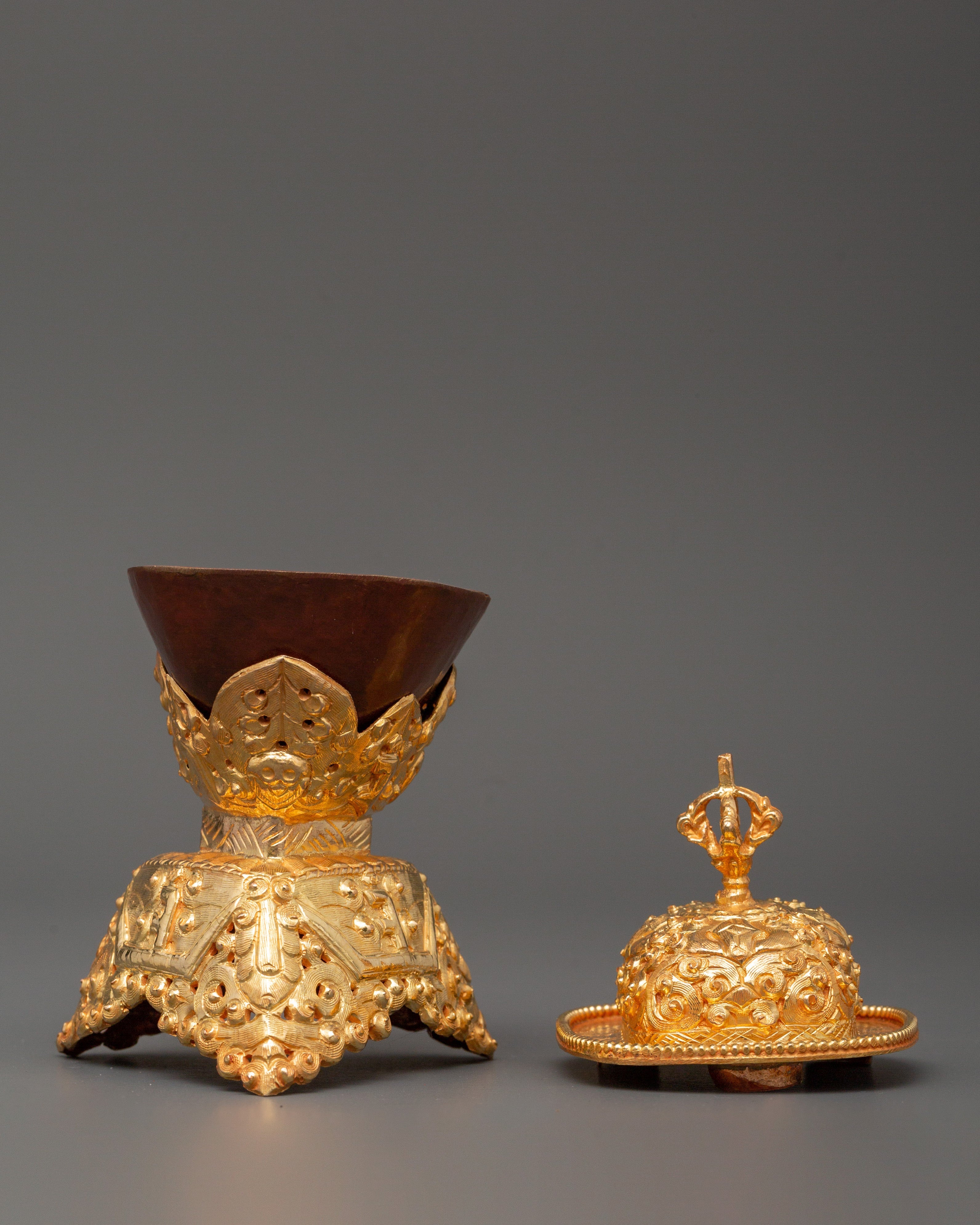 Kapala for Tibetan Rituals and Offerings | Tibetan Buddhist Ritual Cup