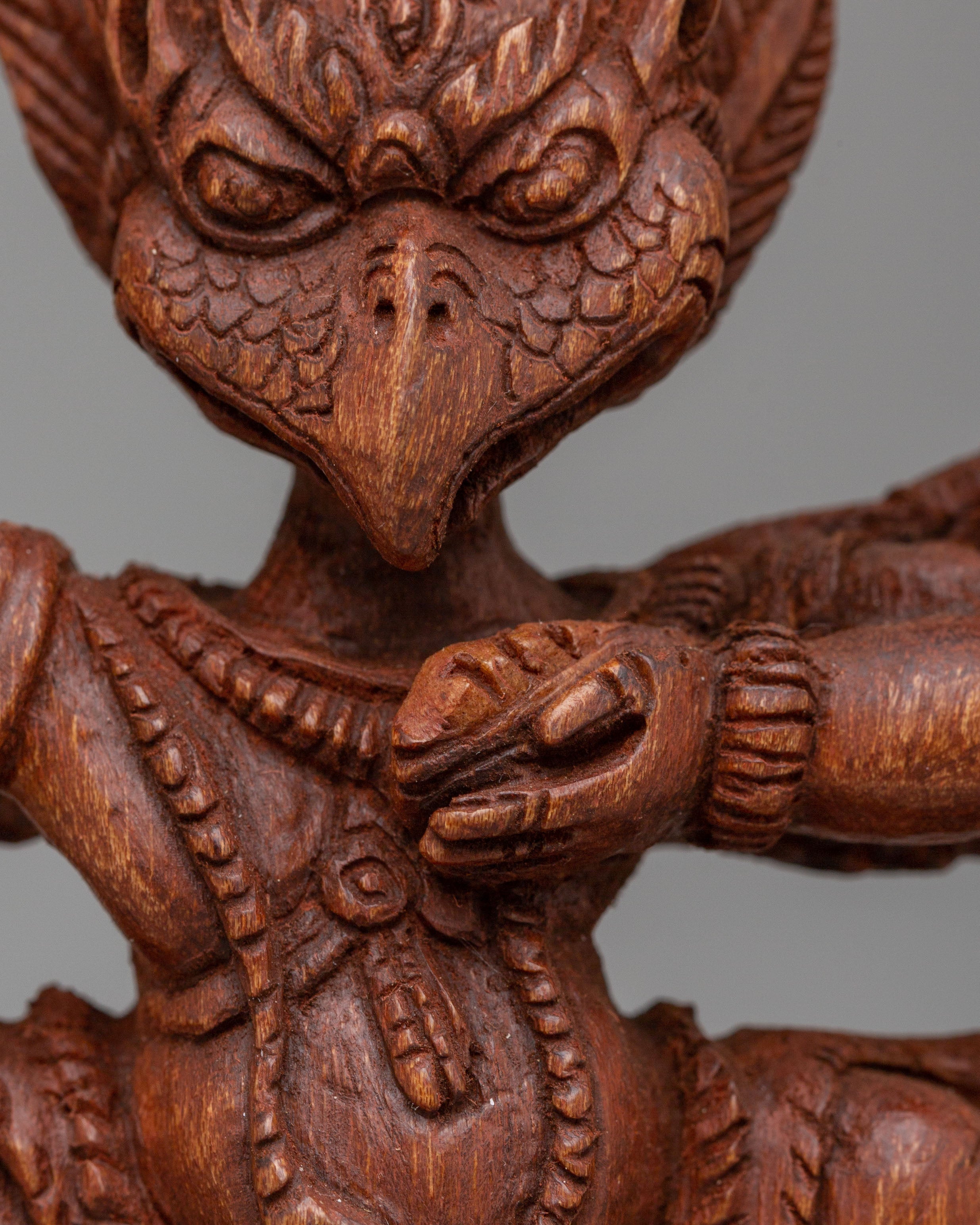 Garuda Statue  | Hand-Carved Wooden Garuda Deity Sculpture