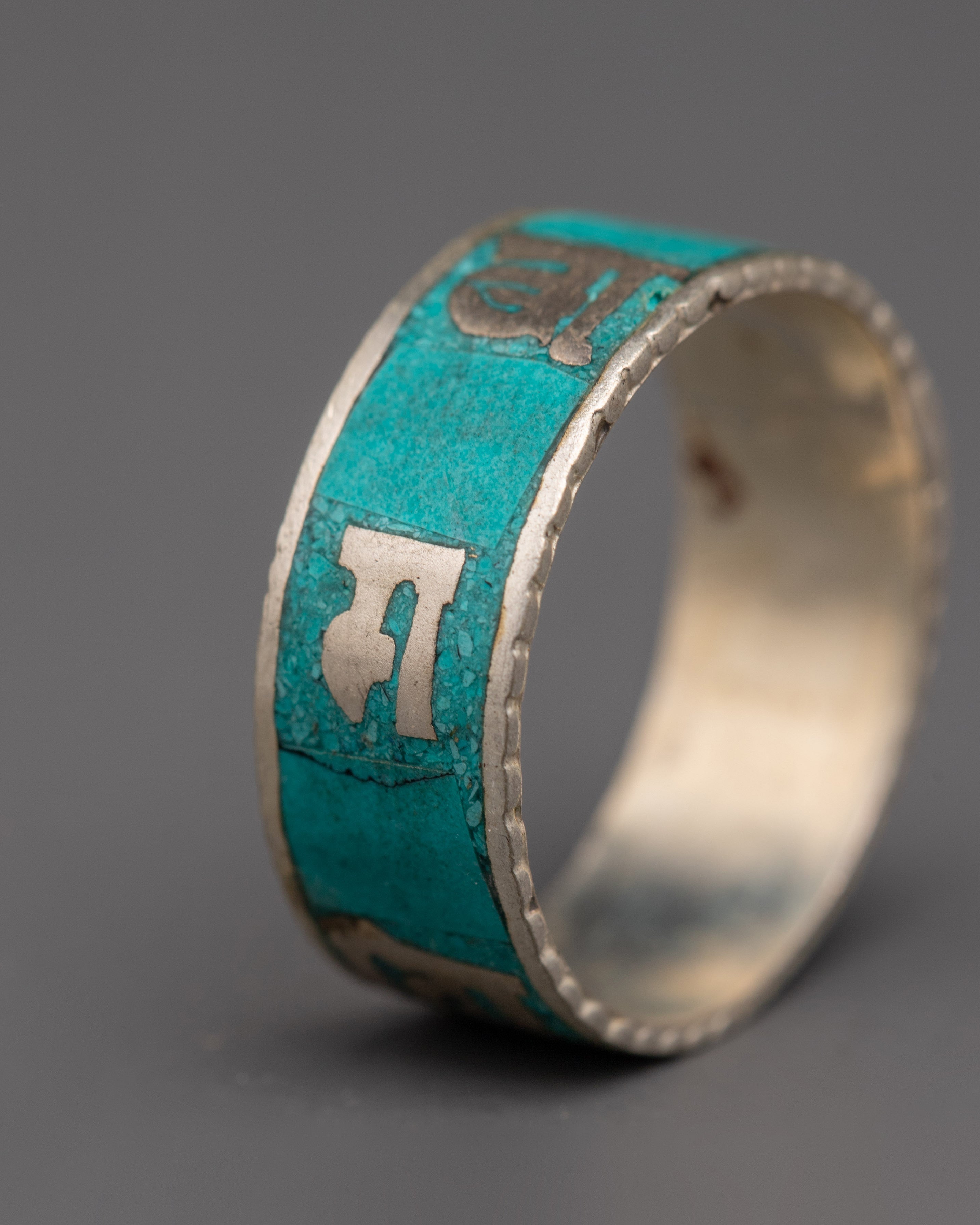 Handcrafted Turquoise Inlaid Ring | Boho Chakra Accessory