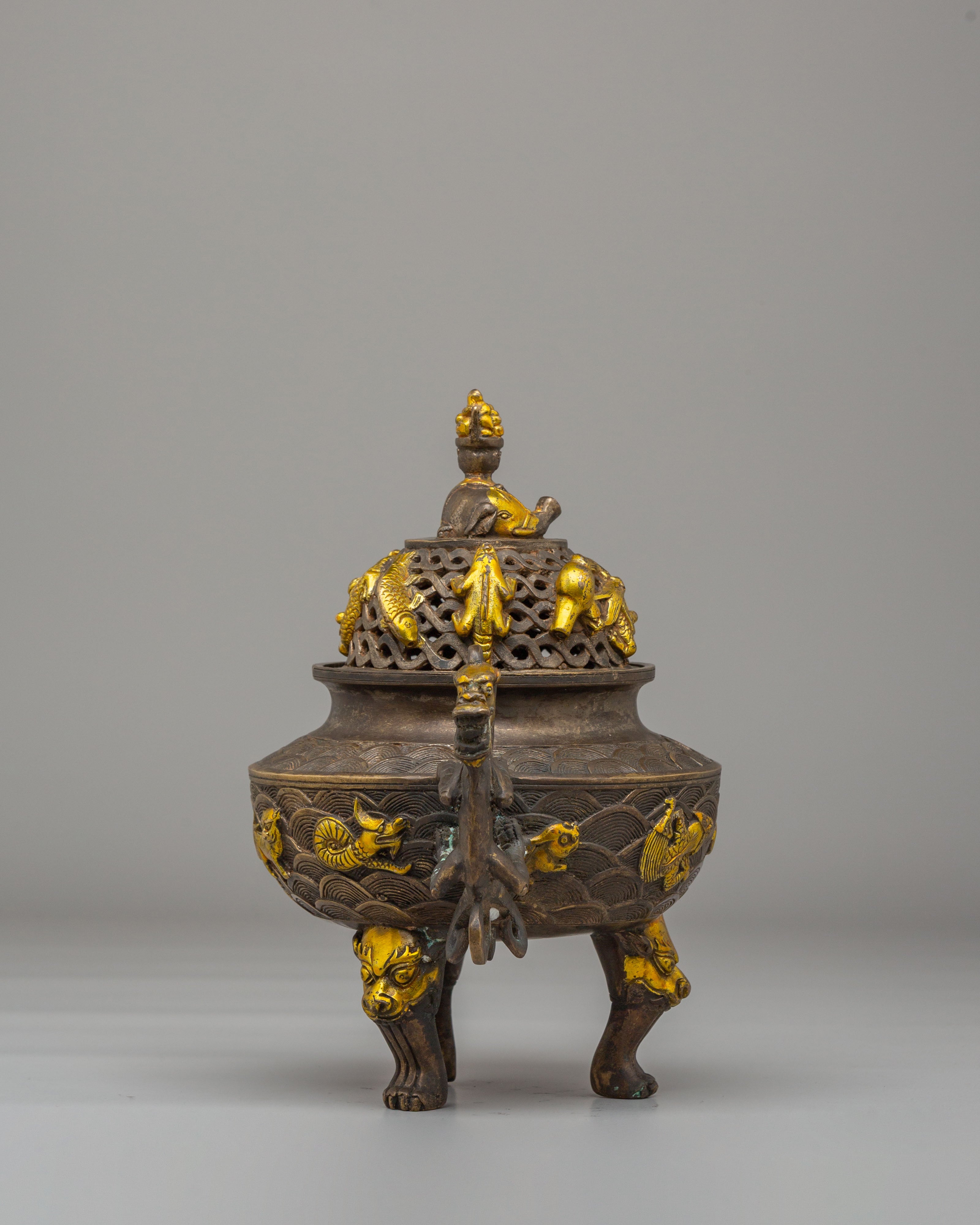 Buddhist Shrine Incense Burner | Handcrafted Ritual Item