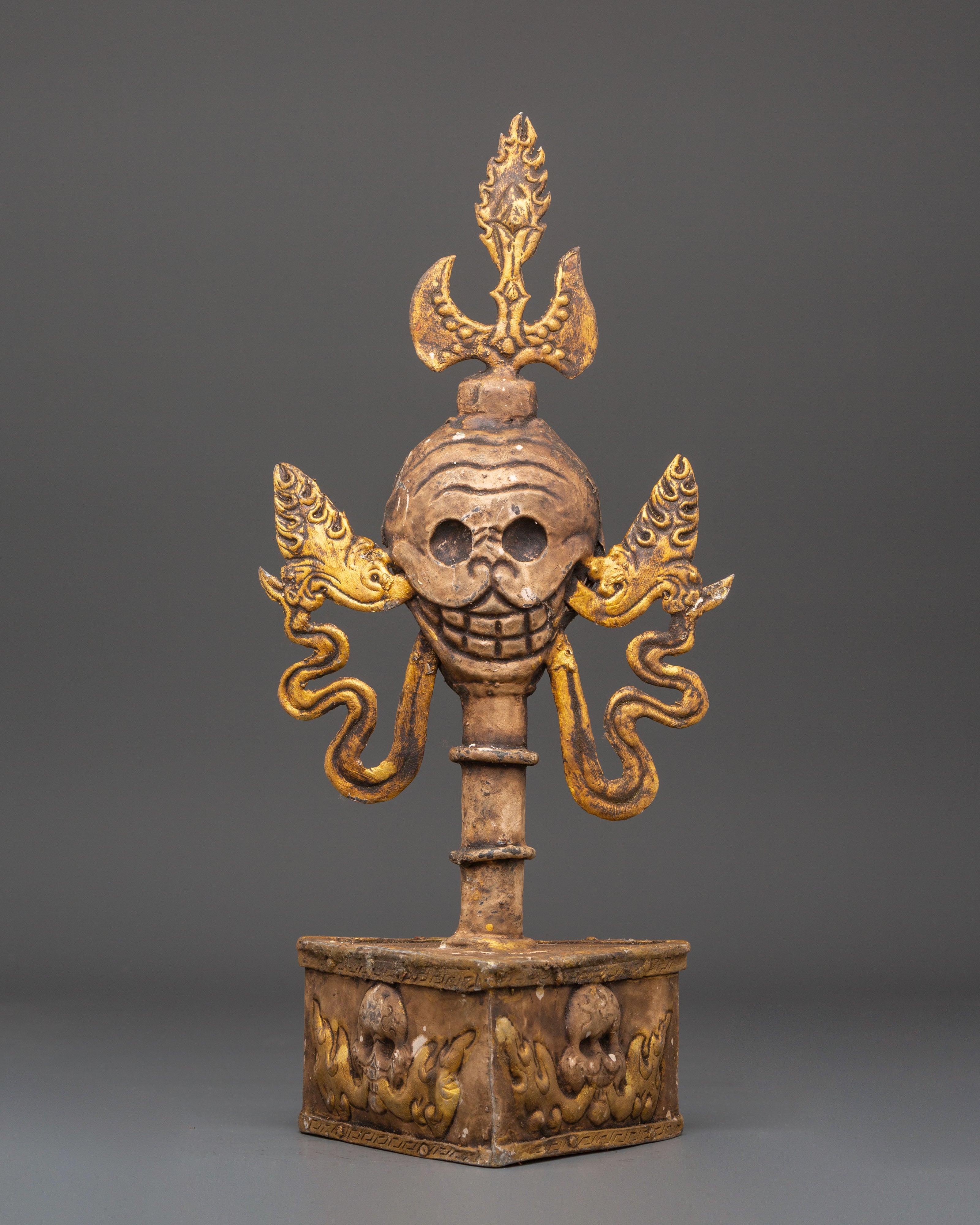 Tibetan Skull Ritual Decor | Sacred Buddhist Art