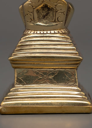 Brass Body Enlightenment Stupa | Sacred Symbol of Awakening